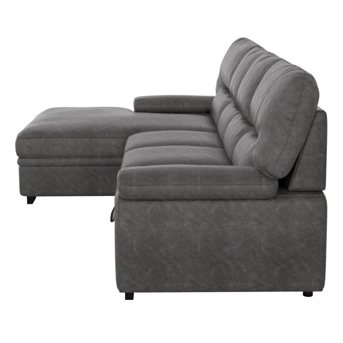 Michigan Dark Gray 2-Piece Sectional with Left Chaise - Ornate Home