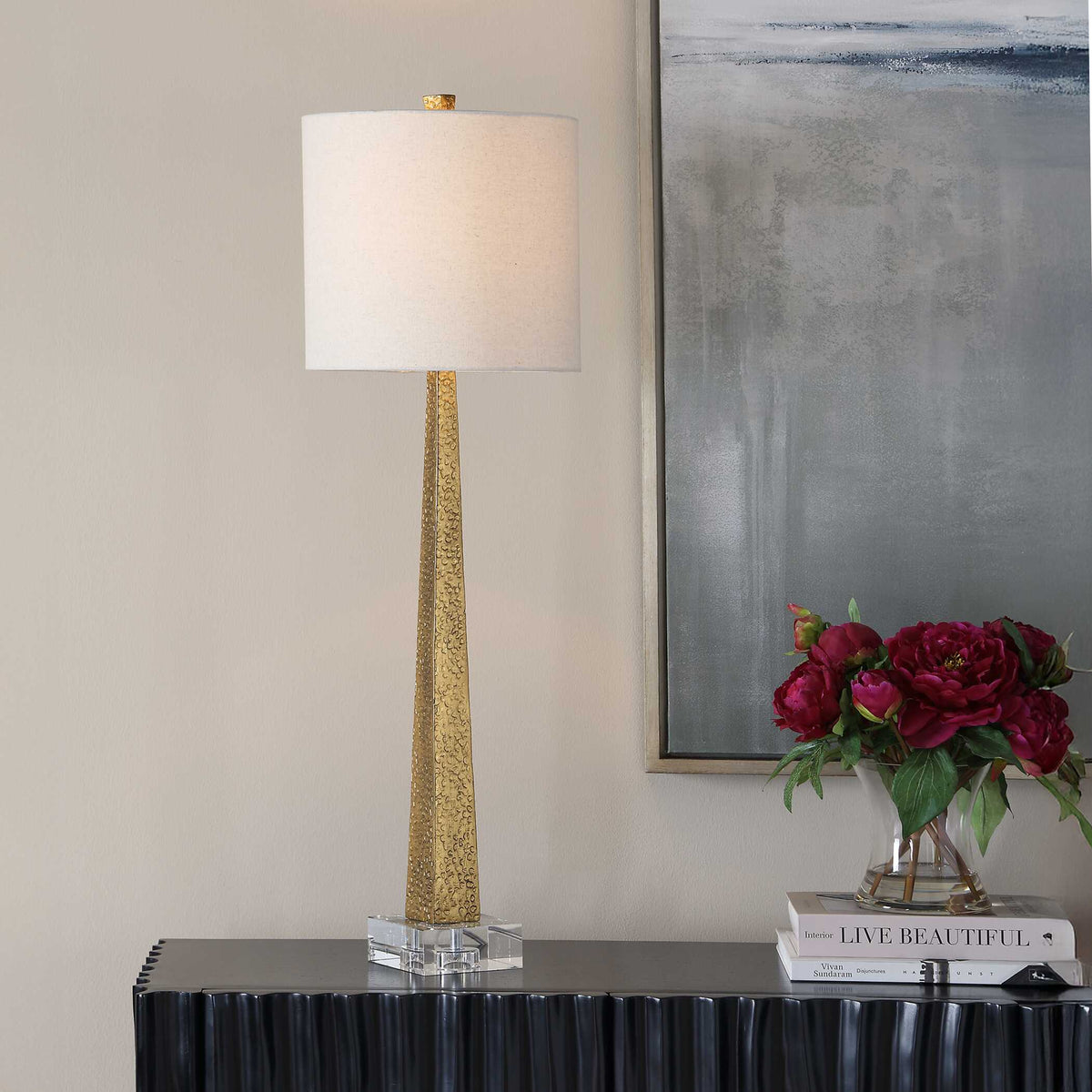 Midas Gold Buffet Lamp - Ornate Home