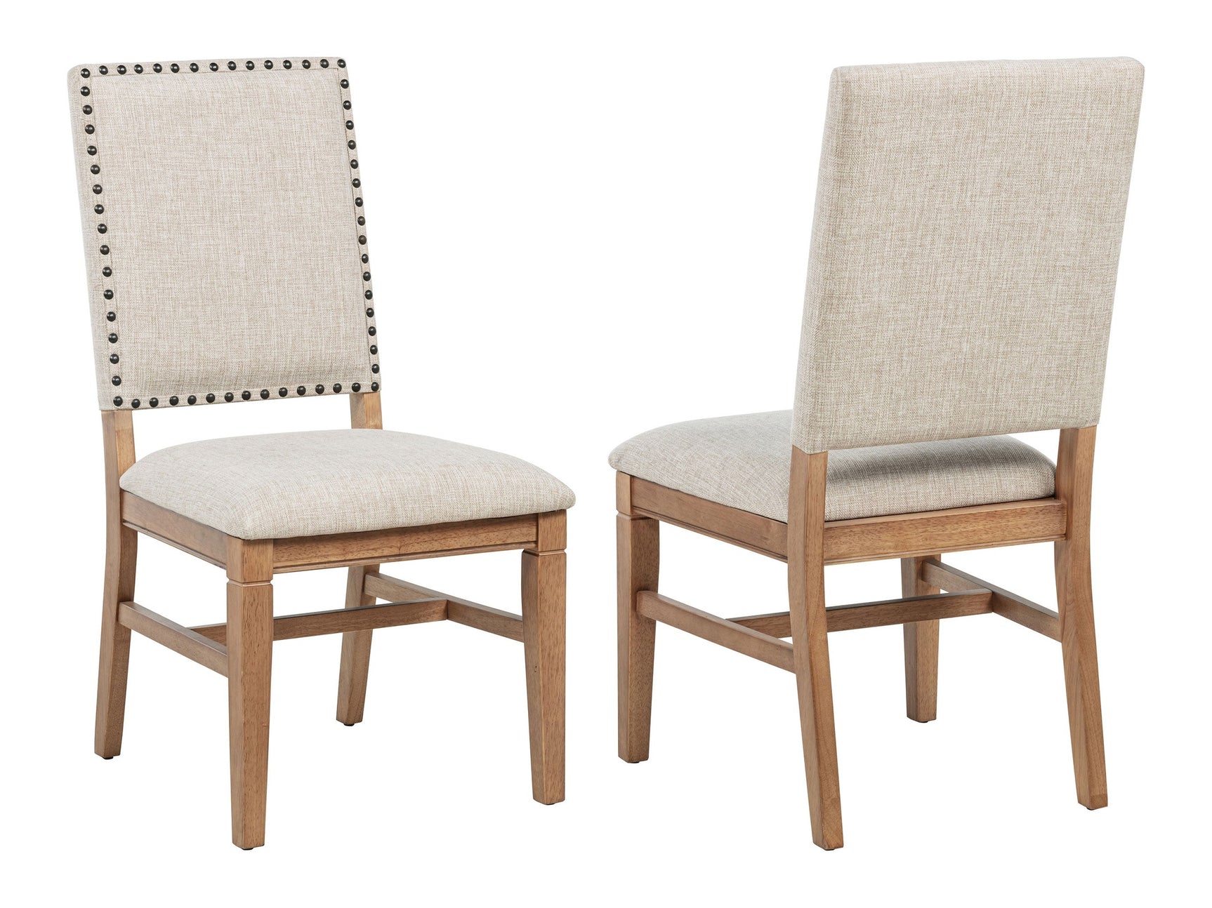 Middleton Beige Upholstered Dining Side Chair (Set of 2) - Ornate Home