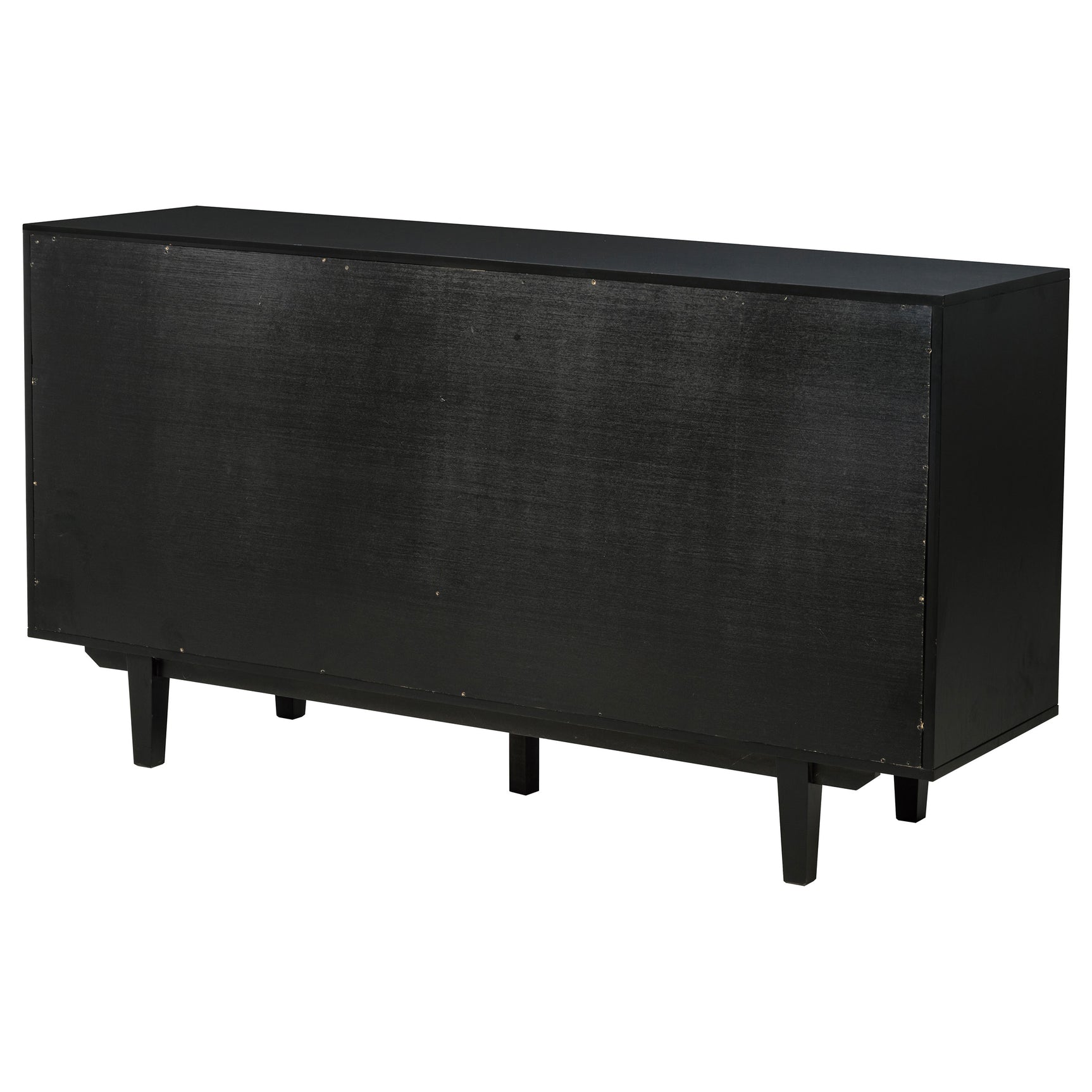 Middleton Black 4-door Sideboard Server with Dual Drawers - Ornate Home