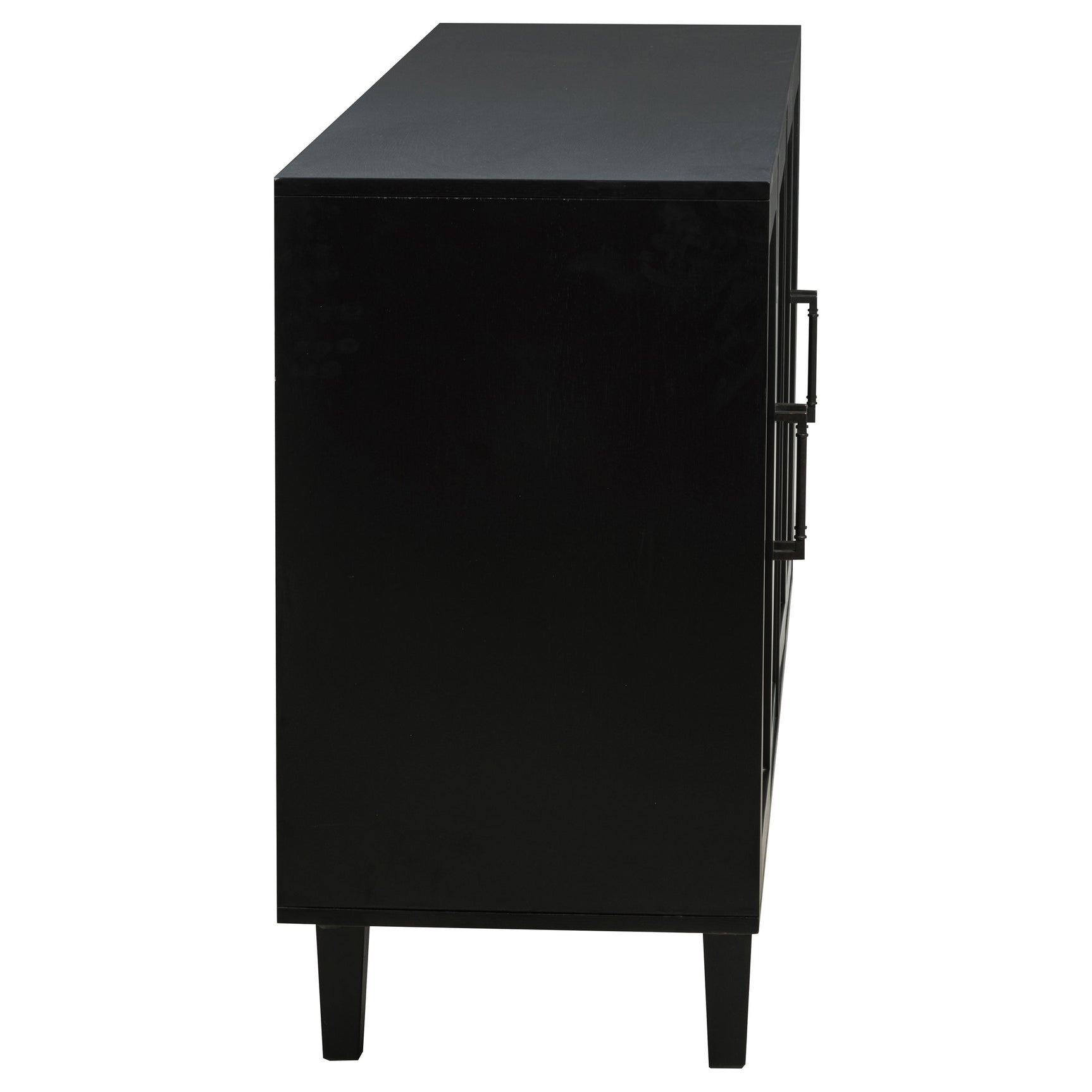Middleton Black 4-door Sideboard Server with Dual Drawers - Ornate Home