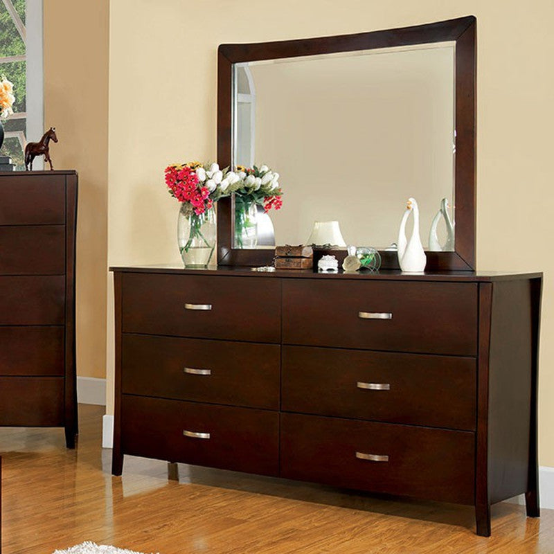 Midland Brown Cherry Mirror - Ornate Home