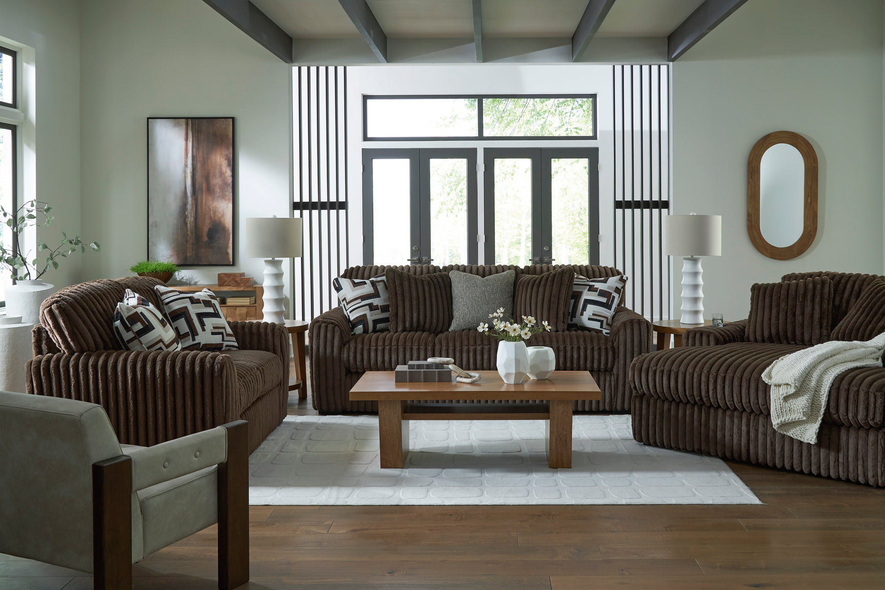 Midnight-Madness Chocolate Loveseat - Ornate Home