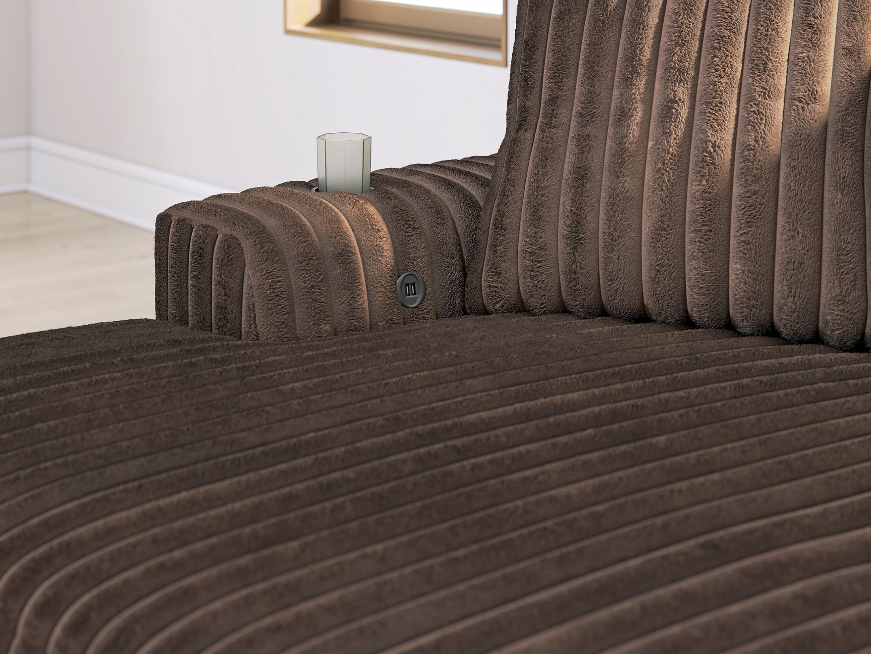 Midnight-Madness Chocolate Oversized Chaise (Online Special Price) - Ornate Home