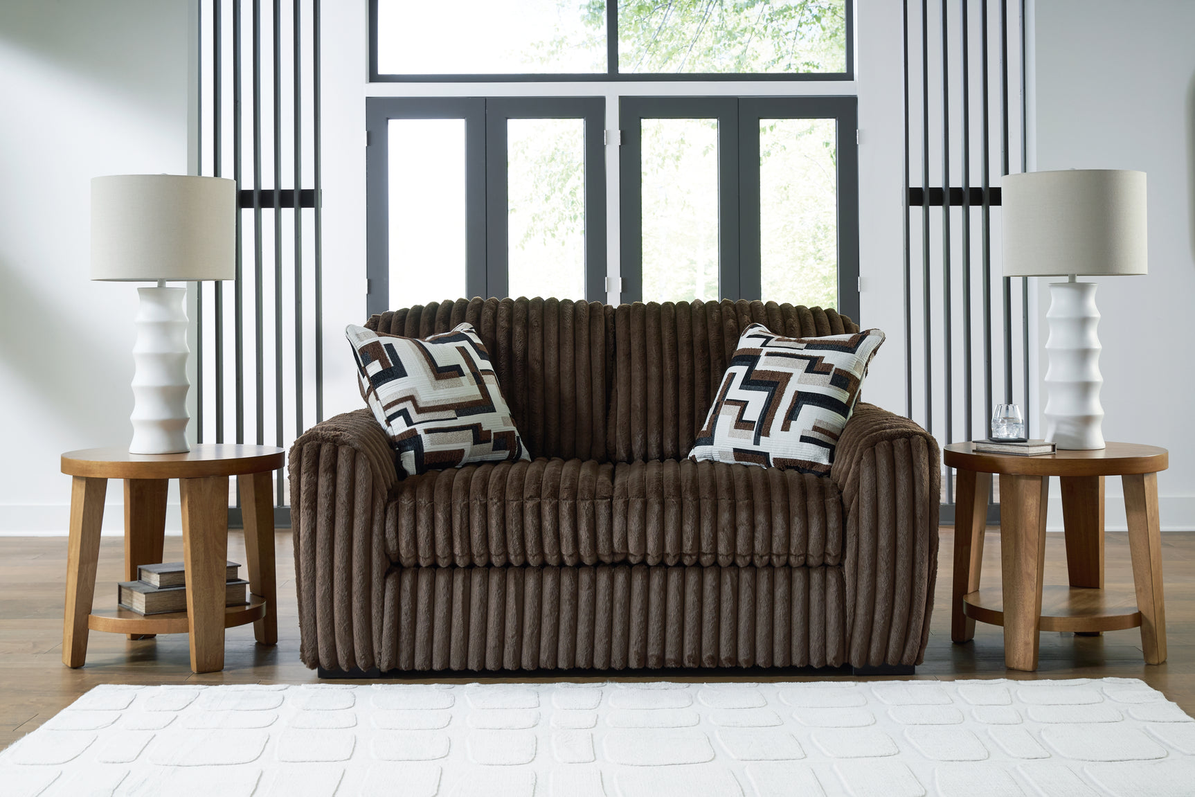 Midnight-Madness Chocolate Sofa and Loveseat (Online Special Price) - Ornate Home