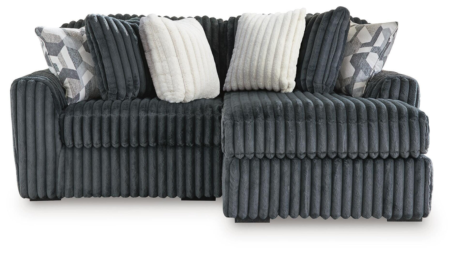 Midnight-Madness Gunmetal 2-Piece Sectional with Chaise (Online Special Price)
