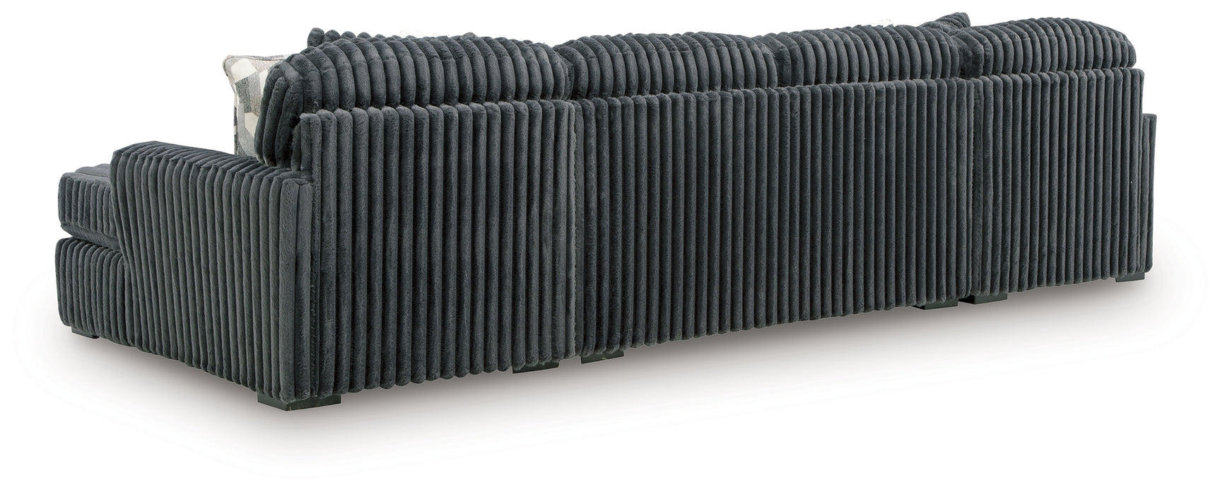 Midnight-Madness Gunmetal 3 Pc Double Chaise Sectional (Online Special Price) - Ornate Home