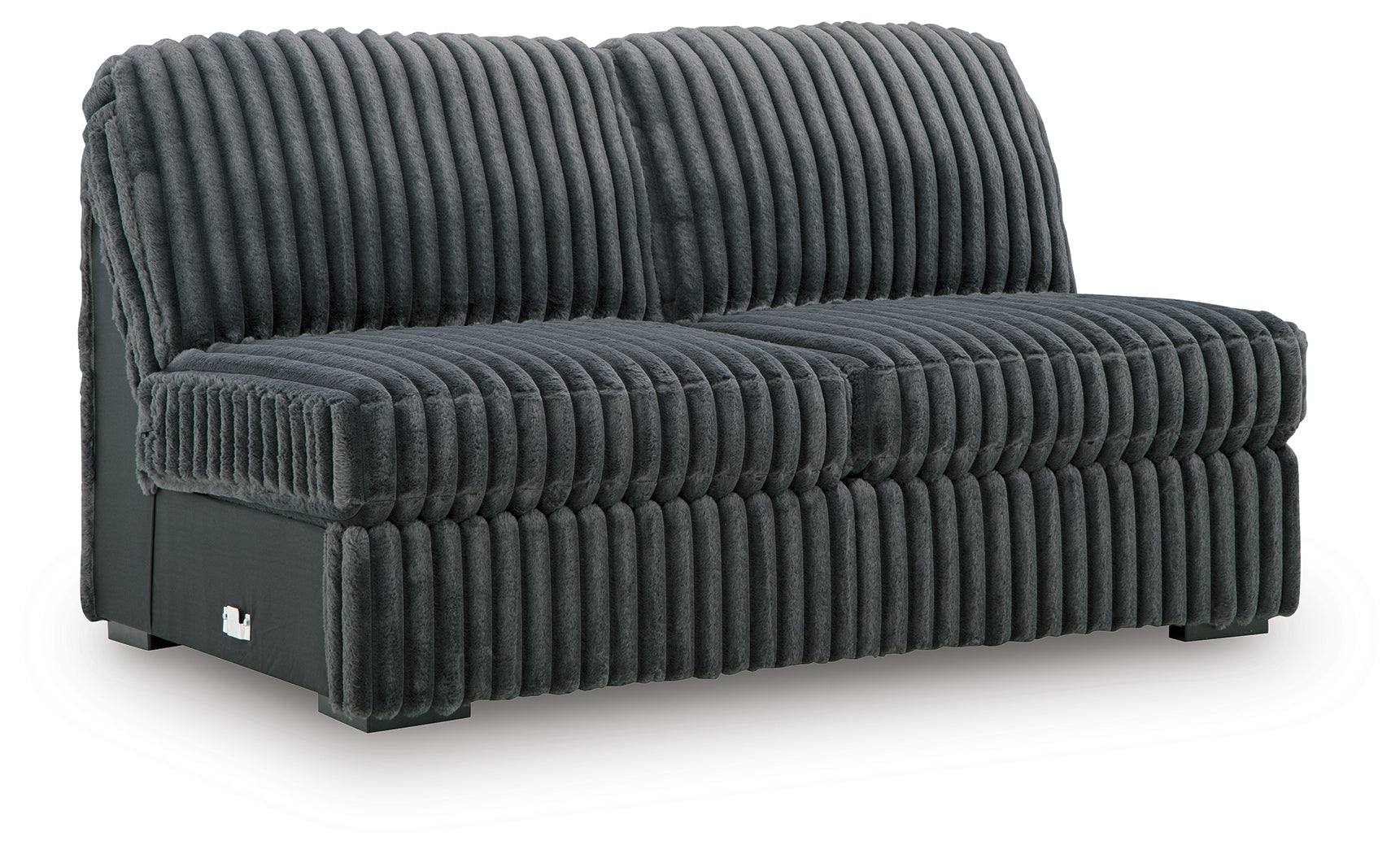Midnight-Madness Gunmetal 3-Piece Sectional with Chaise (Online Special Price) - Ornate Home
