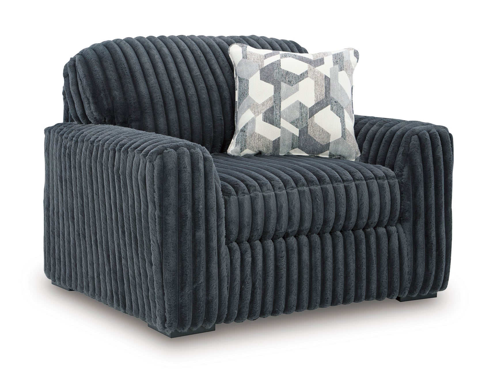 Midnight-Madness Gunmetal Chair and a Half - Ornate Home
