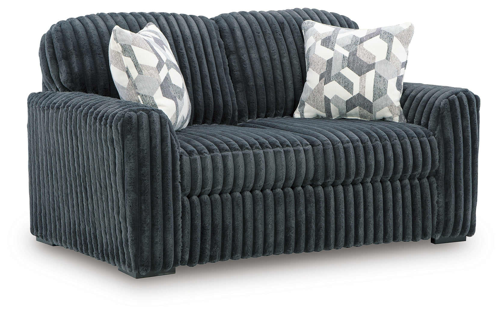 Midnight-Madness Gunmetal Sofa and Loveseat (Online Special Price) - Ornate Home