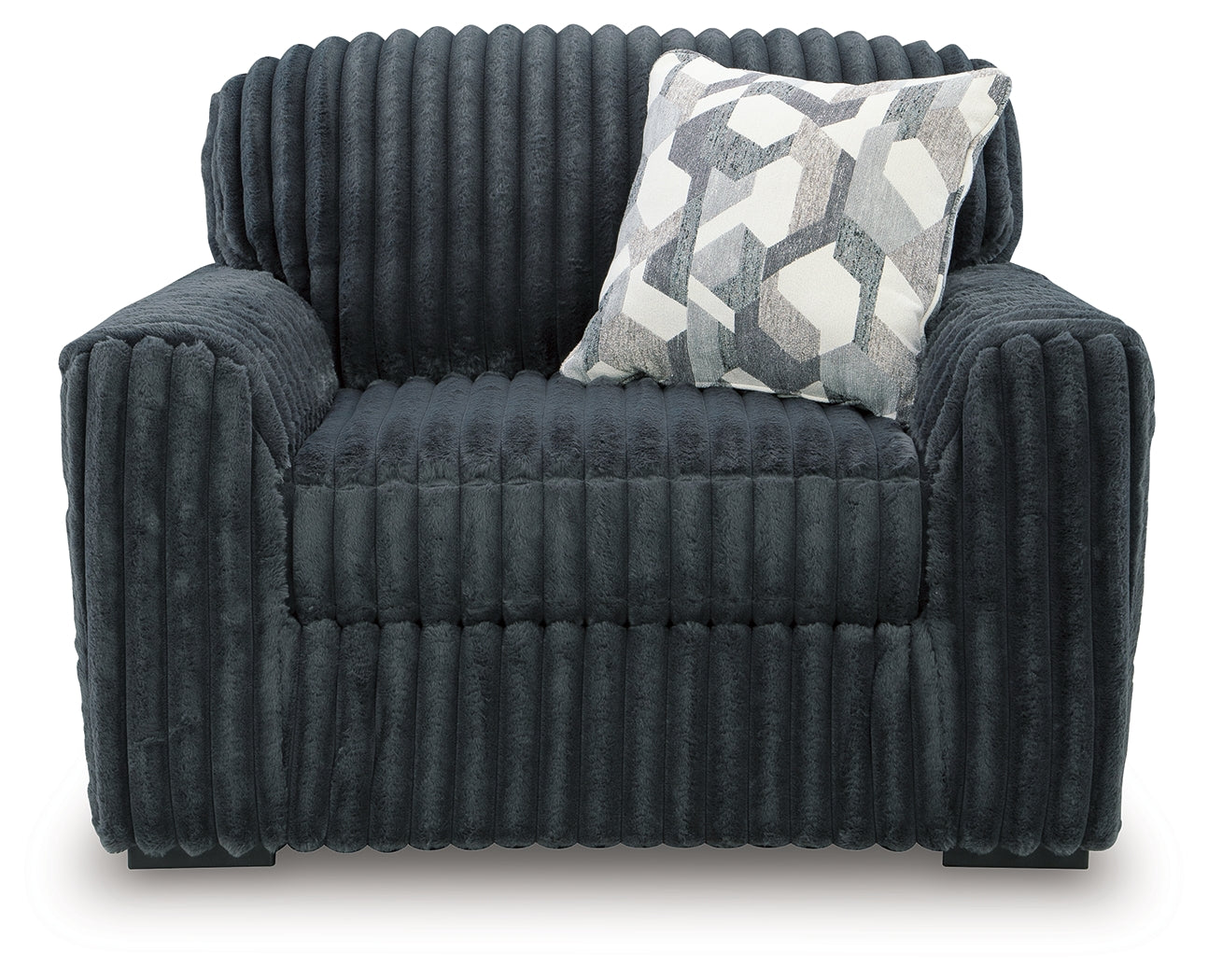 Midnight-Madness Gunmetal Sofa and Oversized Chair (Online Special Price) - Ornate Home