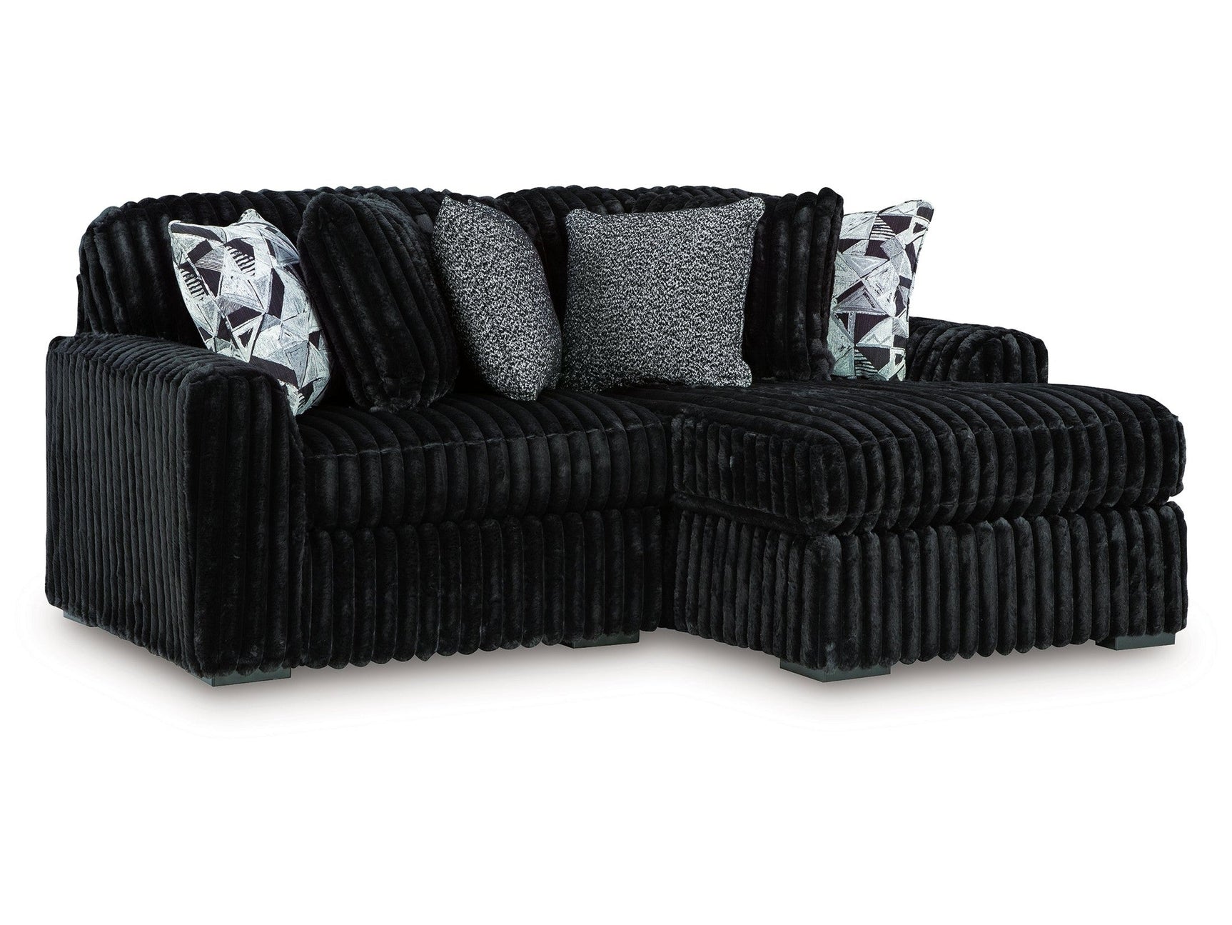Midnight-Madness Onyx 2-Piece Sectional with Right Chaise (Online Special Price) - Ornate Home