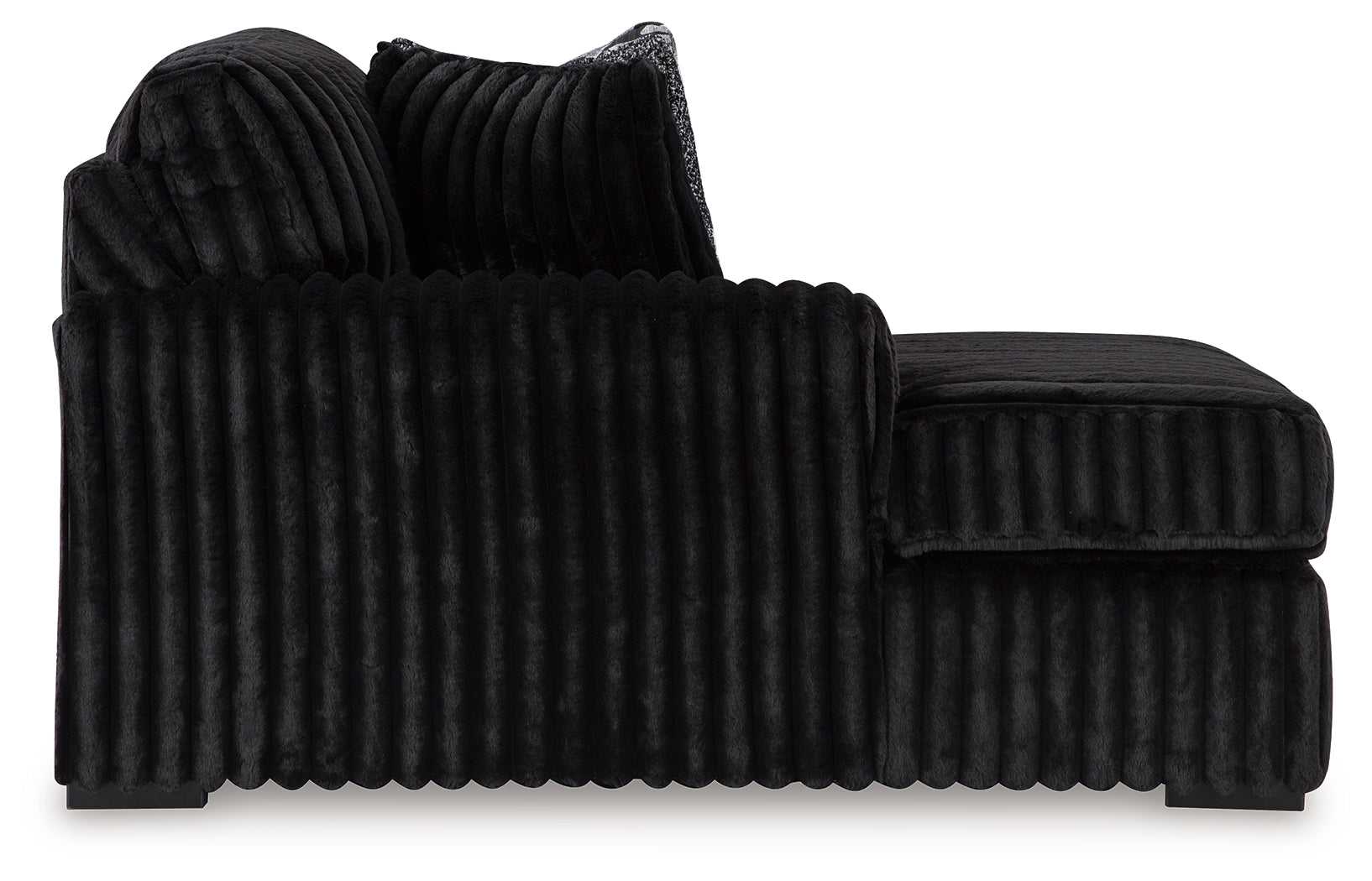 Midnight-Madness Onyx 4-Piece Sectional and Ottoman (Online Special Price) - Ornate Home