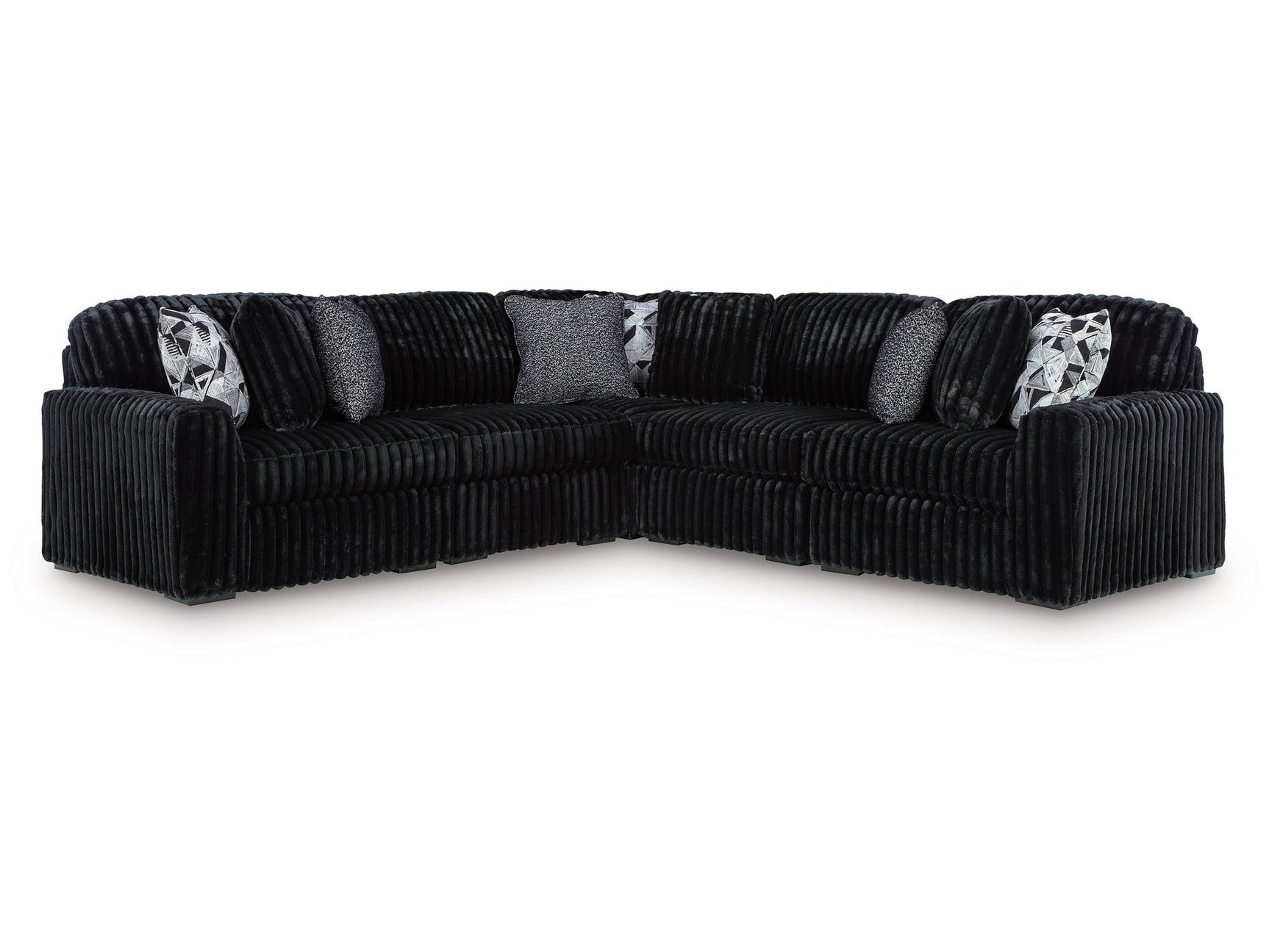 Midnight-Madness Onyx 5-Piece Sectional (Online Special Price) - Ornate Home