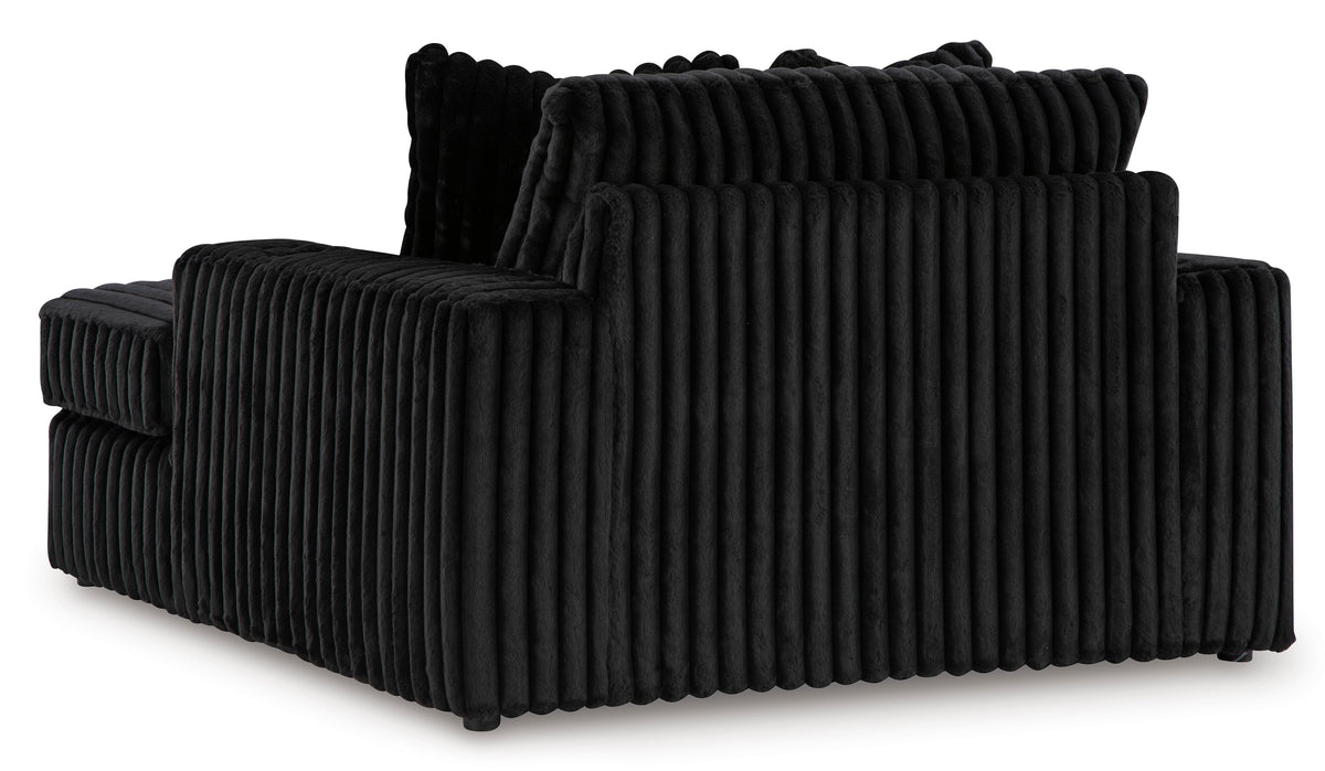 Midnight-Madness Onyx Corduroy 2-Piece LAF Chaise Sectional - Ornate Home