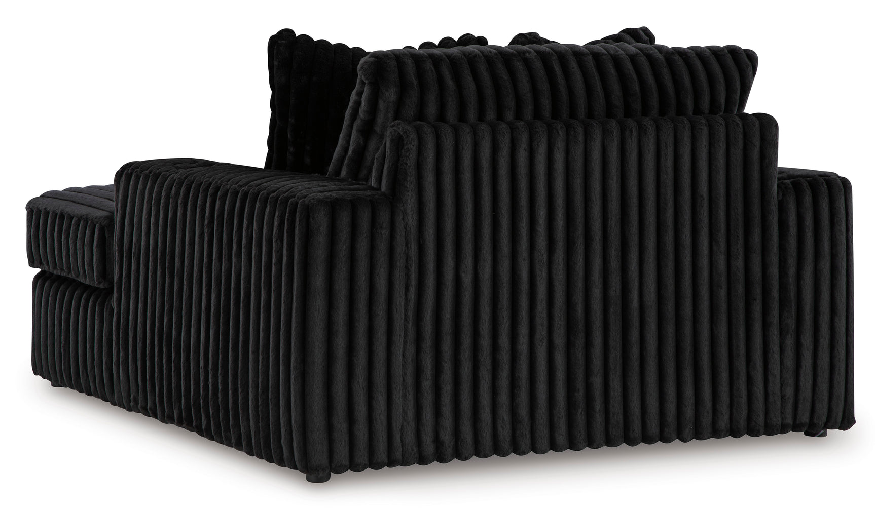 Midnight-Madness Onyx Corduroy 2-Piece LAF Chaise Sectional - Ornate Home