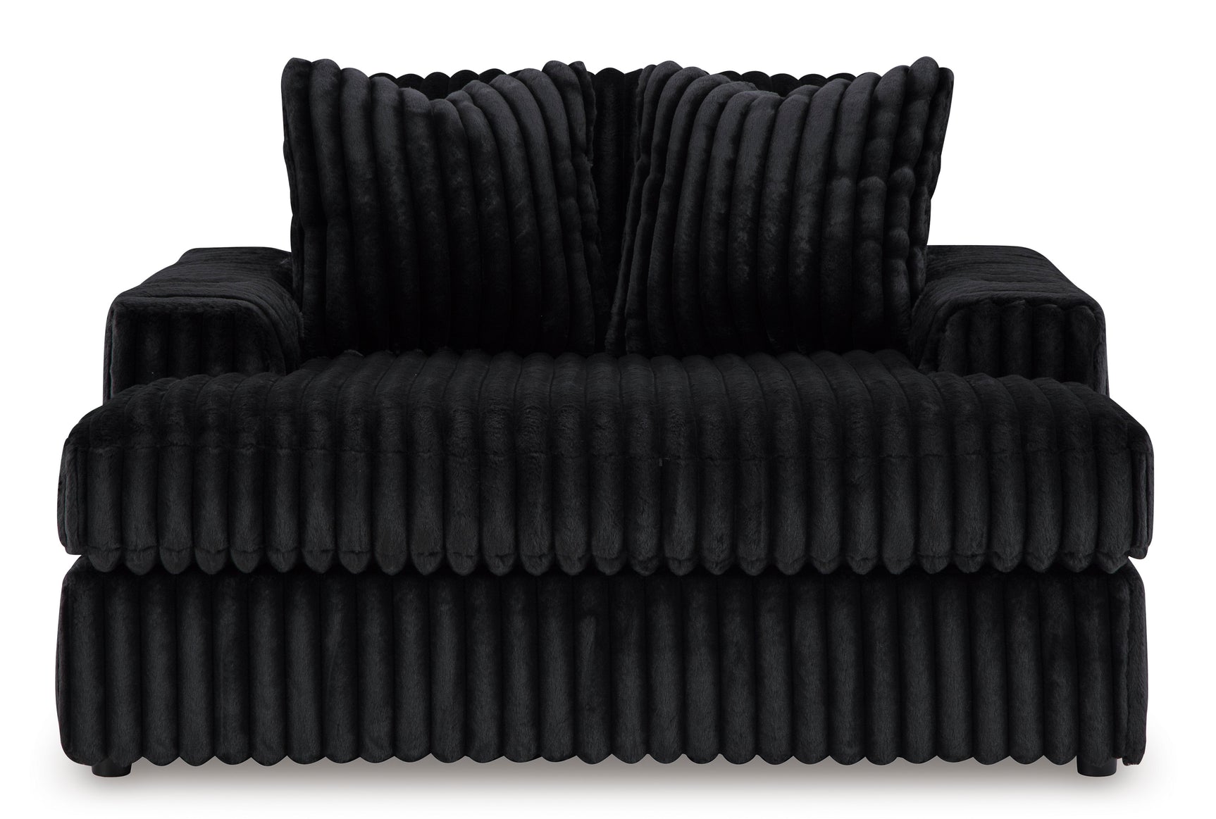 Midnight-Madness Onyx Corduroy 2-Piece LAF Chaise Sectional - Ornate Home