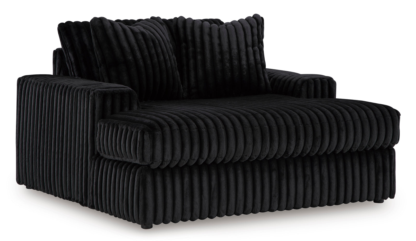 Midnight-Madness Onyx Corduroy 2-Piece LAF Chaise Sectional - Ornate Home