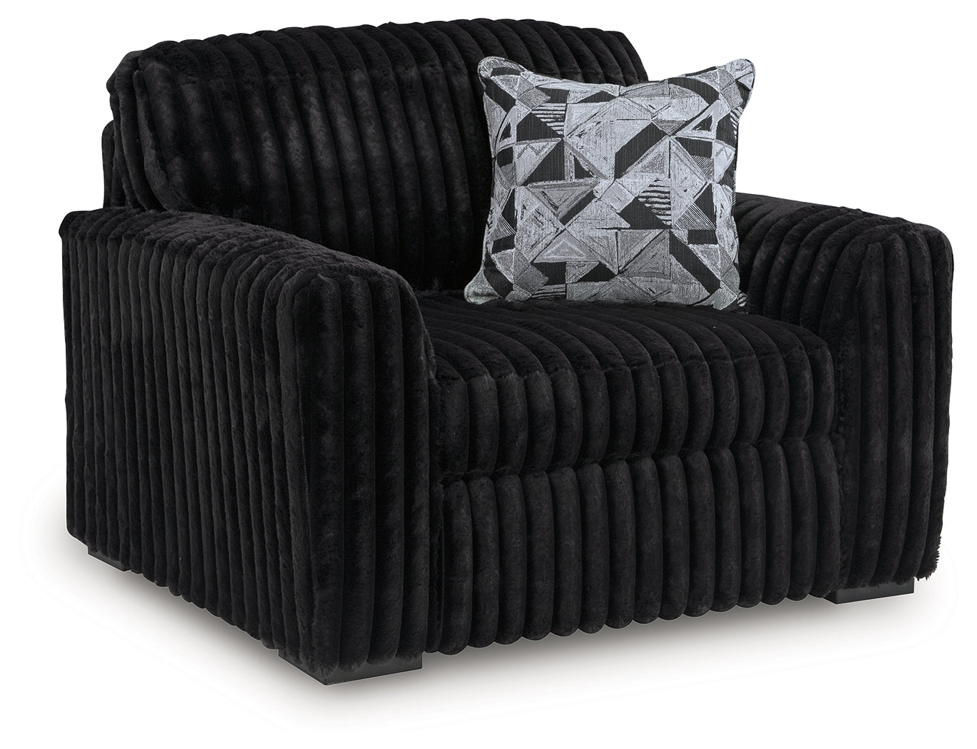 Midnight-Madness Onyx Sofa, Loveseat and Oversized Chair (Online Special Price) - Ornate Home