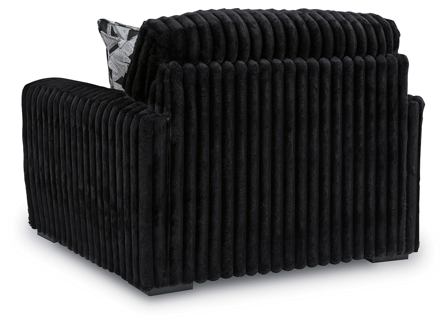 Midnight-Madness Onyx Sofa, Loveseat and Oversized Chair - Ornate Home