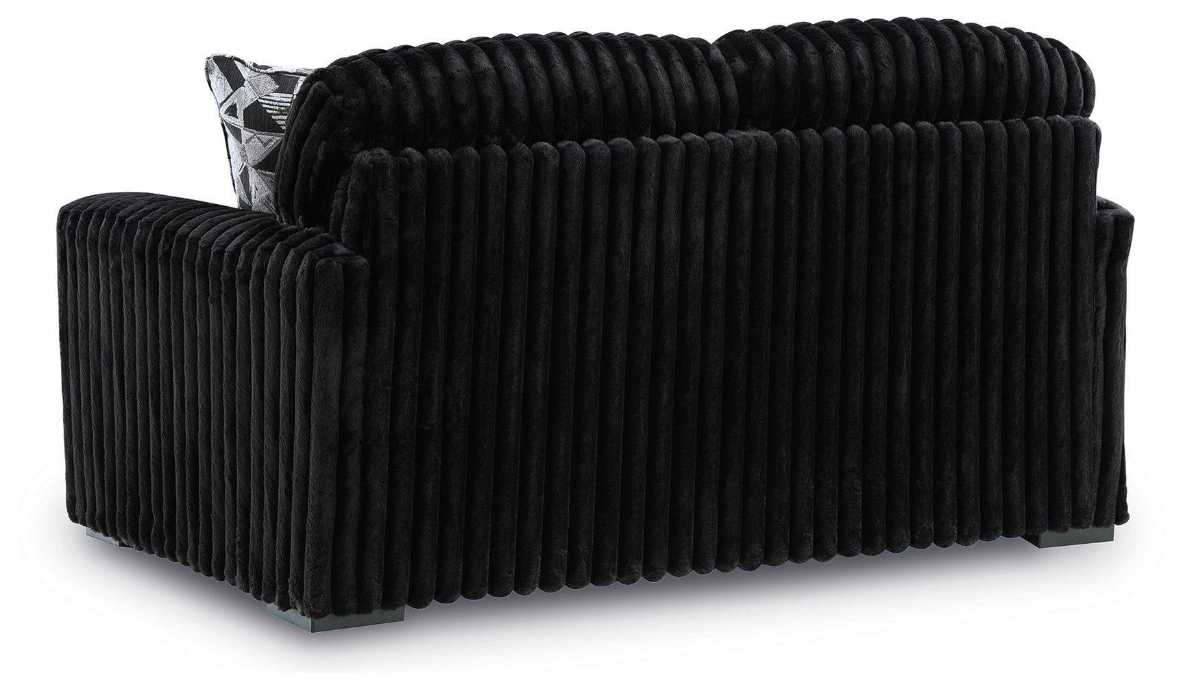 Midnight-Madness Onyx Sofa, Loveseat and Oversized Ottoman (Online Special Price) - Ornate Home