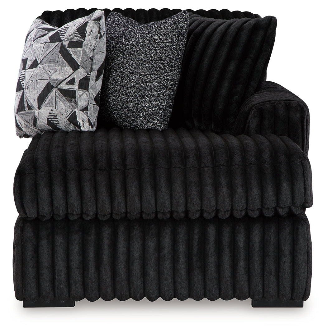Midnight-Madness Onyx Super Chaise and Oversized Chaise (Online Special Price) - Ornate Home