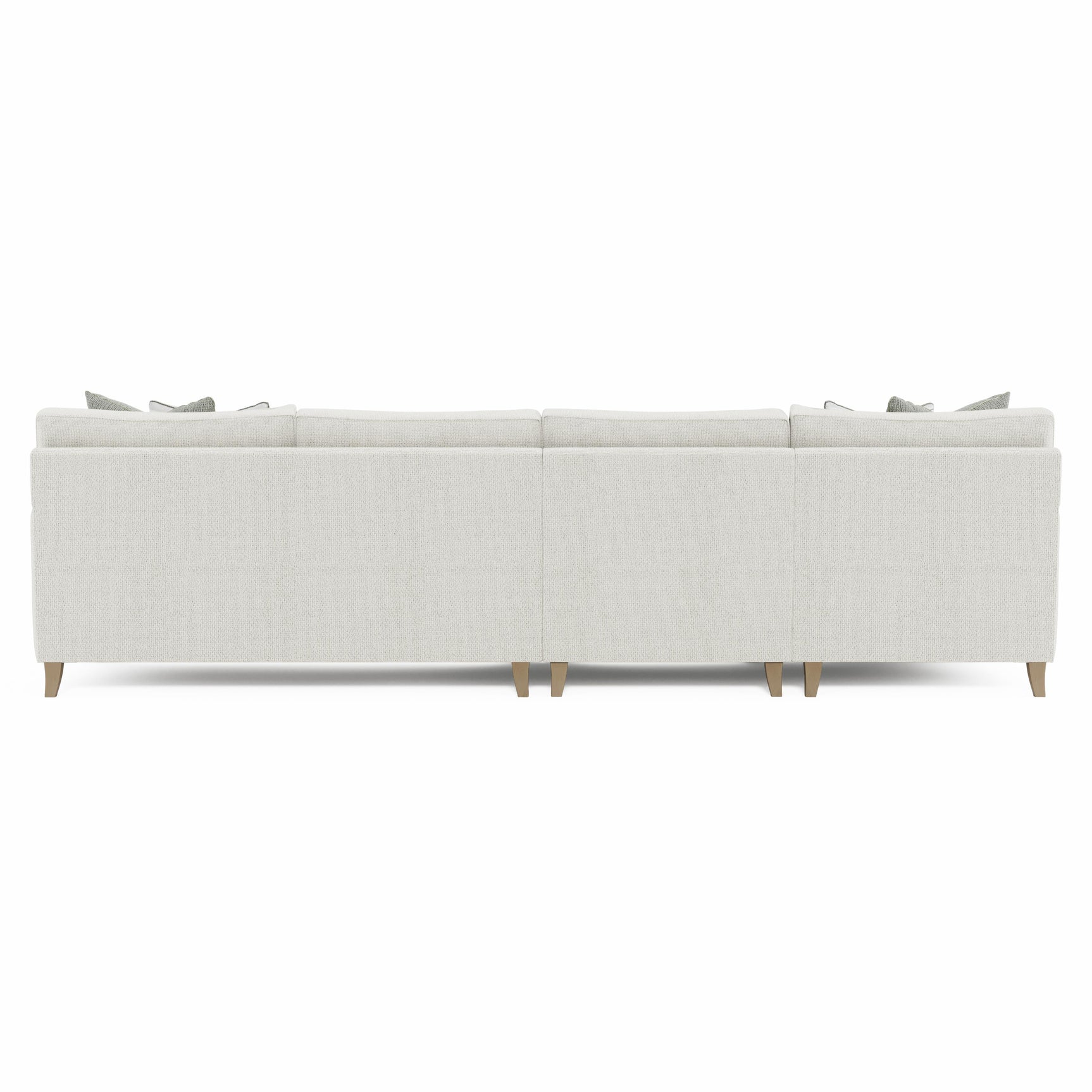 Mila Beige/Tan 3-Piece Fabric Sectional with Left Chaise - Ornate Home