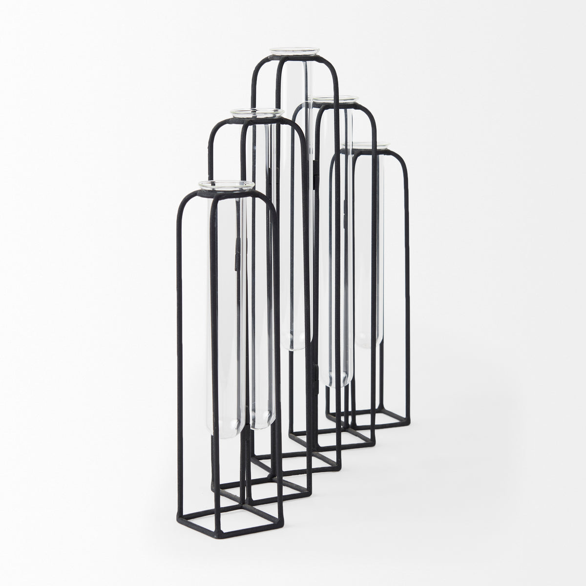 Mila Black Metal and Glass Decorative Accent - Ornate Home