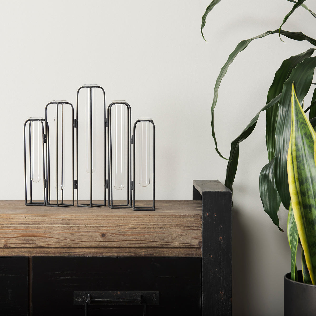 Mila Black Metal and Glass Decorative Accent - Ornate Home