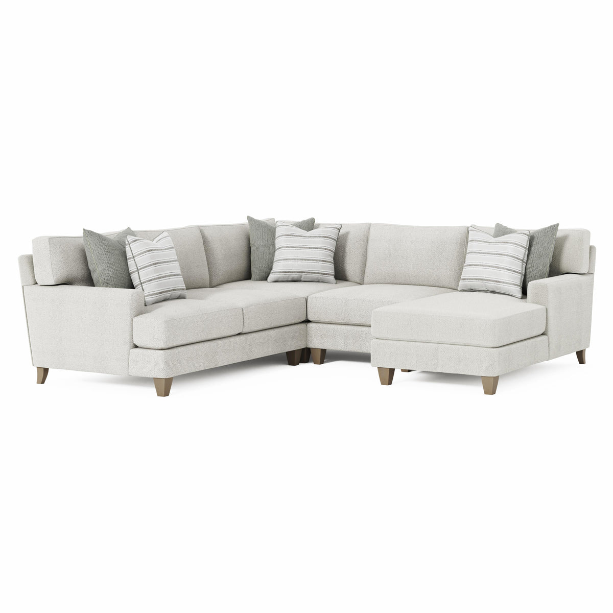 Mila Smoky Grey Sectional - Ornate Home
