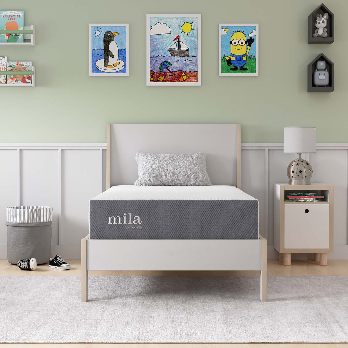 Mila White 10" Twin Mattress - Ornate Home