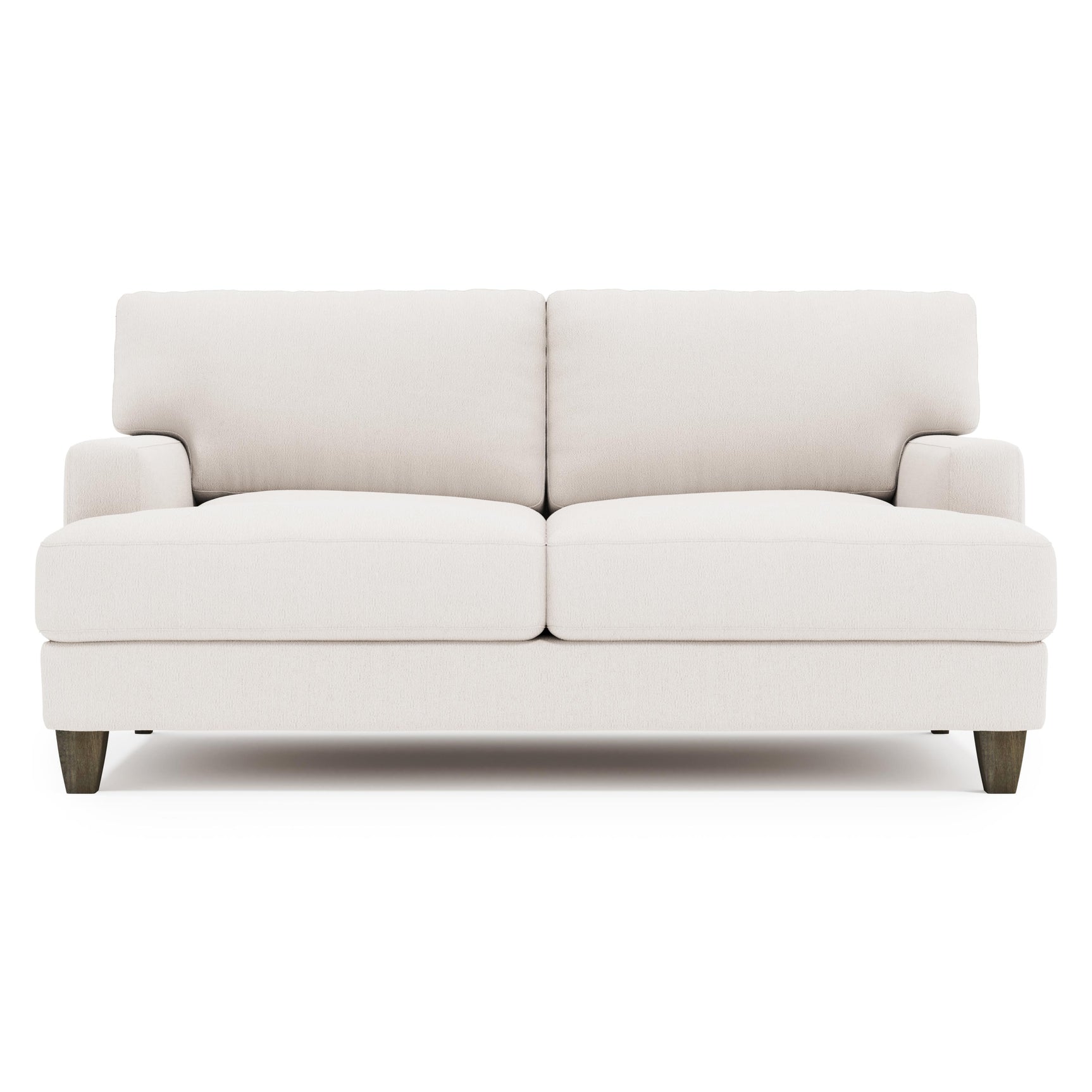 Mila White/Cream Fabric Loveseat - Ornate Home