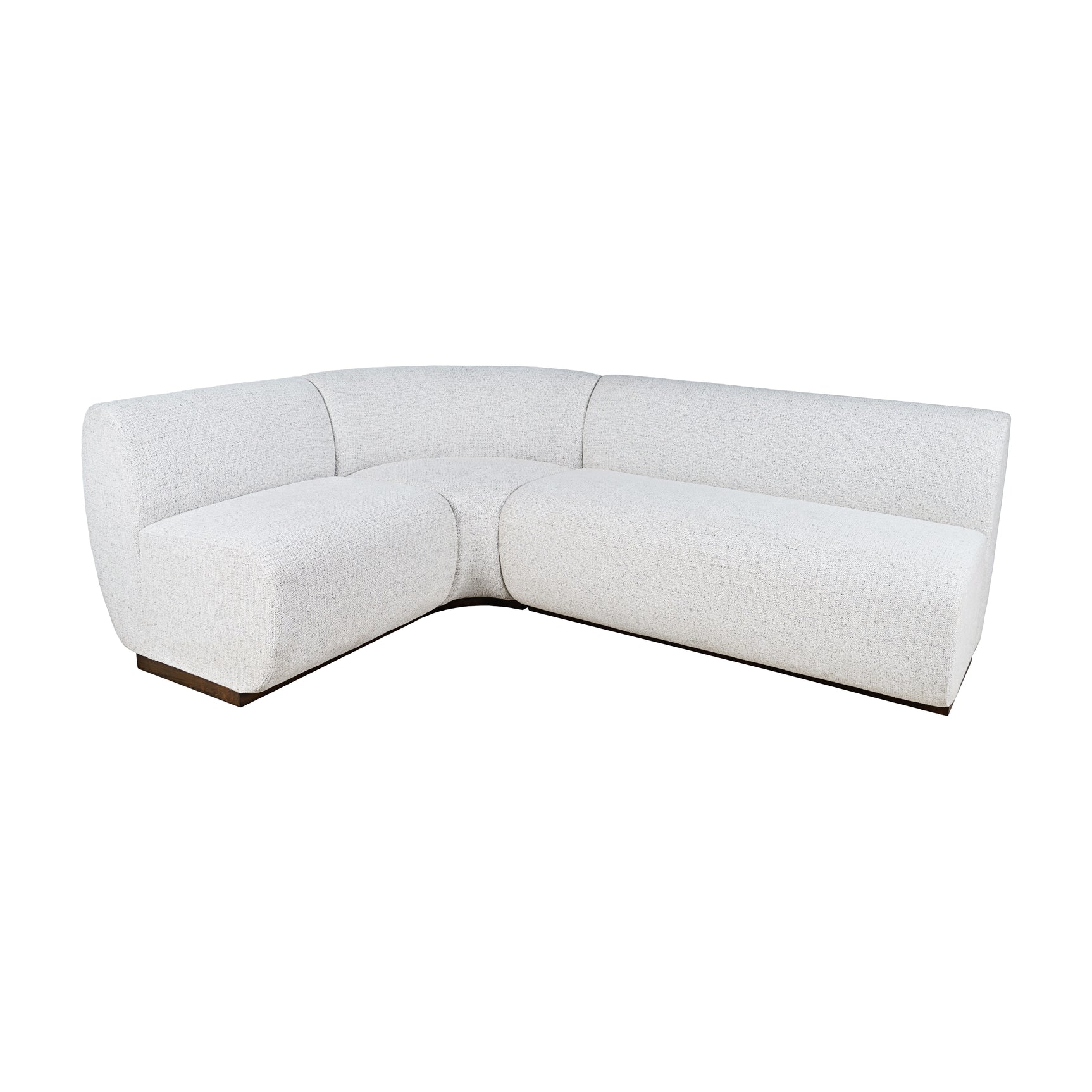 Milano Neutral Texture Three Seat Banquette - Ornate Home