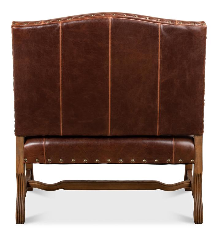 Milano Salon Brown Italian Leather Settee - Ornate Home