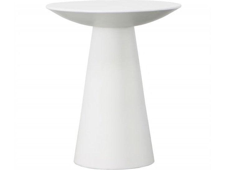 Milena White Outdoor Side Table - Ornate Home