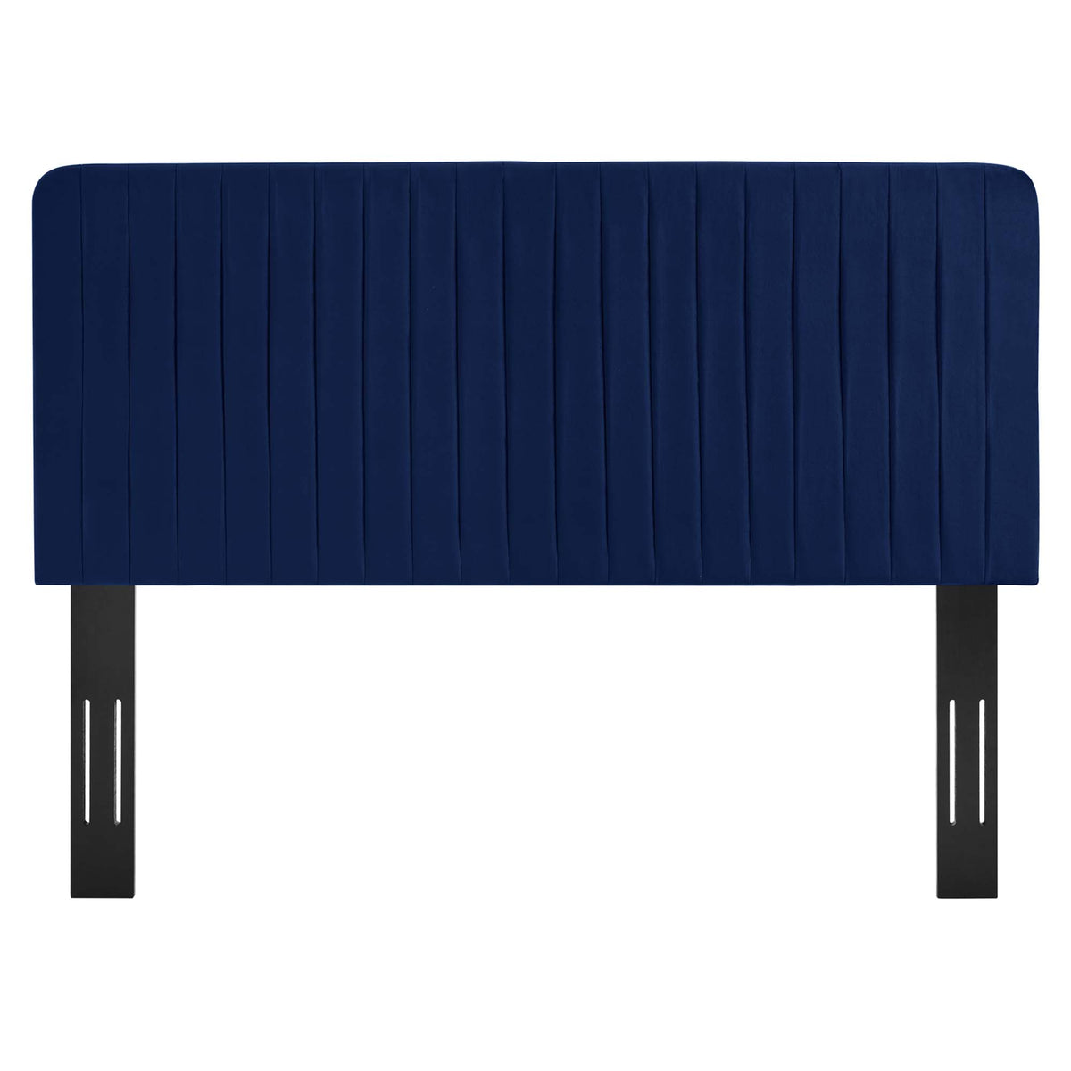 Milenna Navy Channel Tufted Performance Velvet King/California King Headboard - Ornate Home