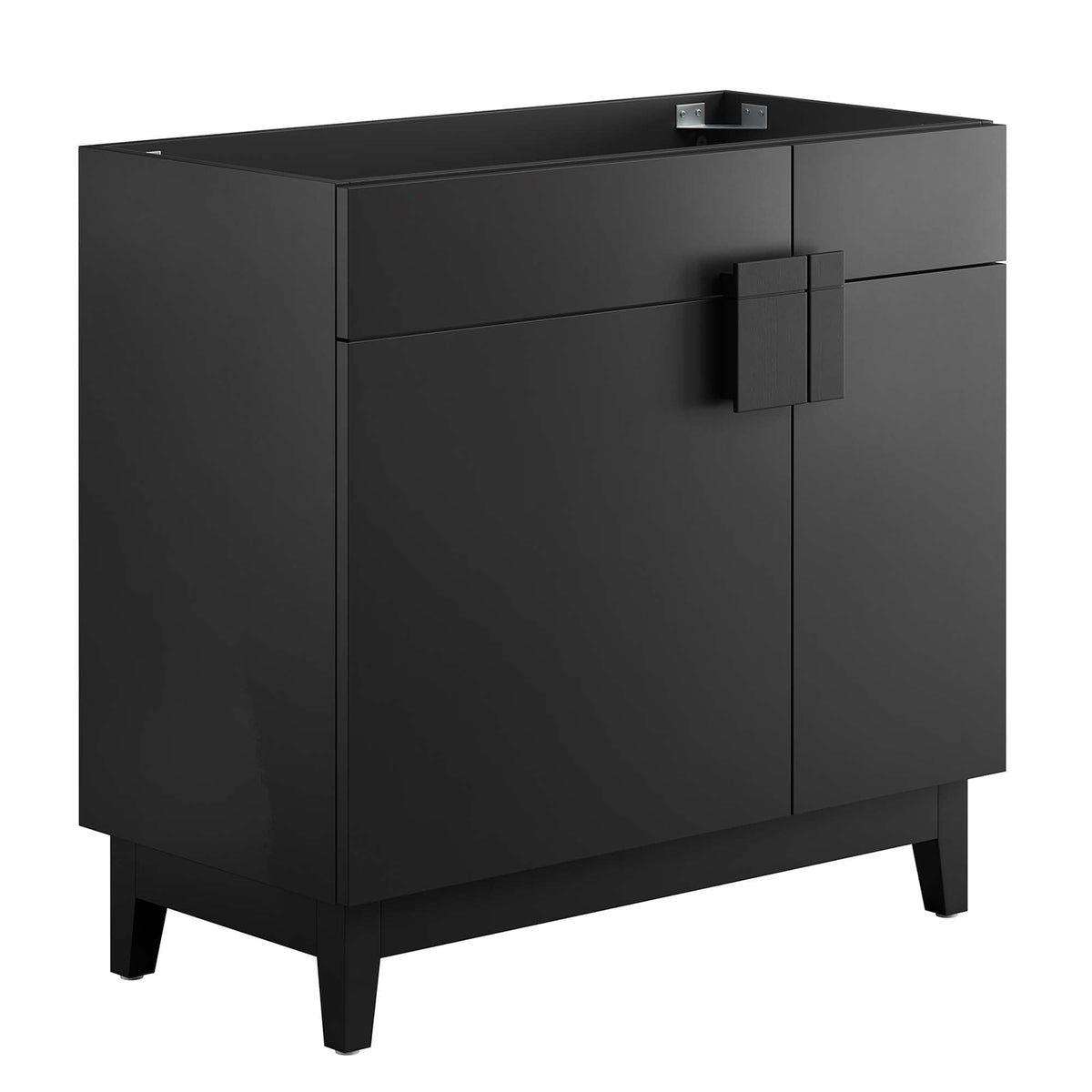 Miles Black 36" Bathroom Vanity Cabinet (Sink Basin Not Included) - Ornate Home