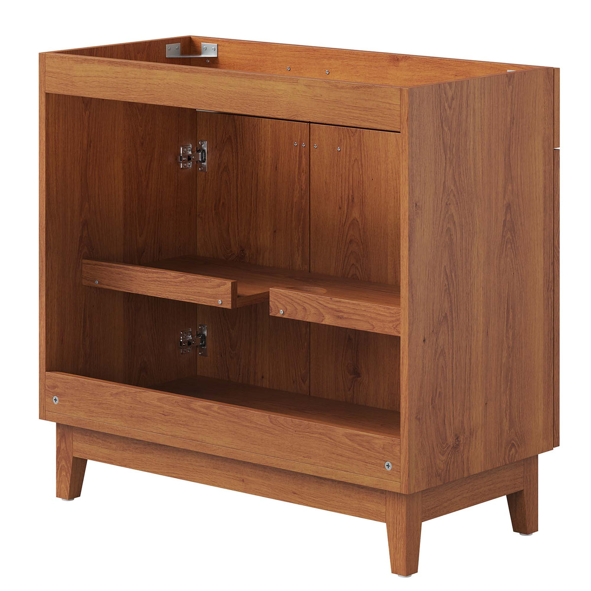Miles Walnut 36" Bathroom Vanity Cabinet (Sink Basin Not Included) - Ornate Home