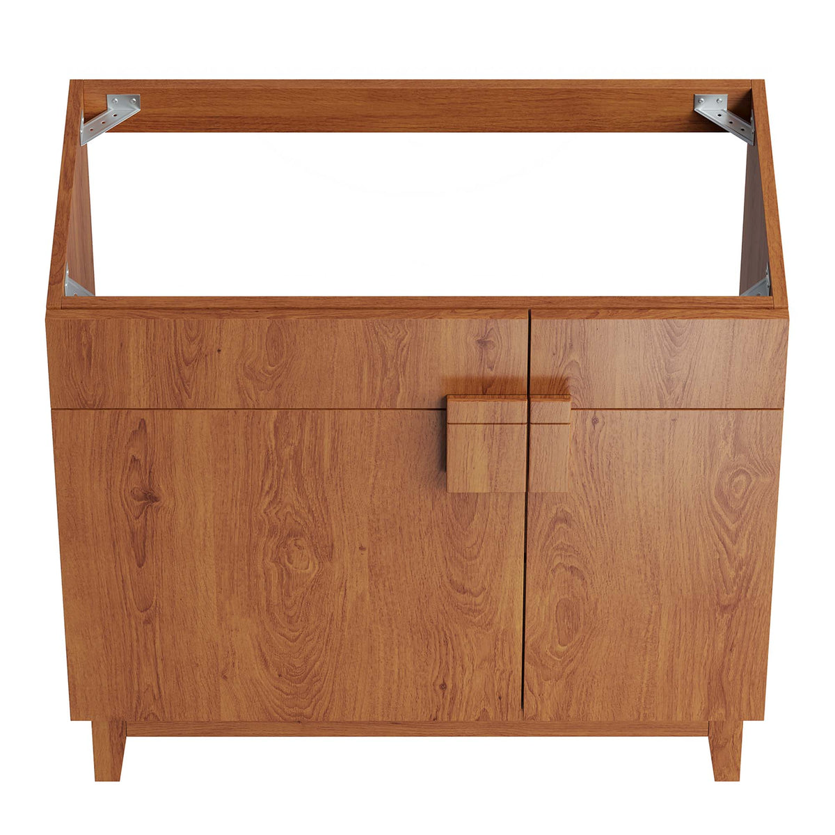 Miles Walnut 36" Bathroom Vanity Cabinet (Sink Basin Not Included) - Ornate Home