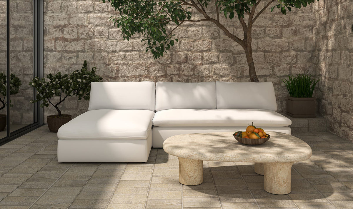 Miles White Outdoor Chaise - Ornate Home