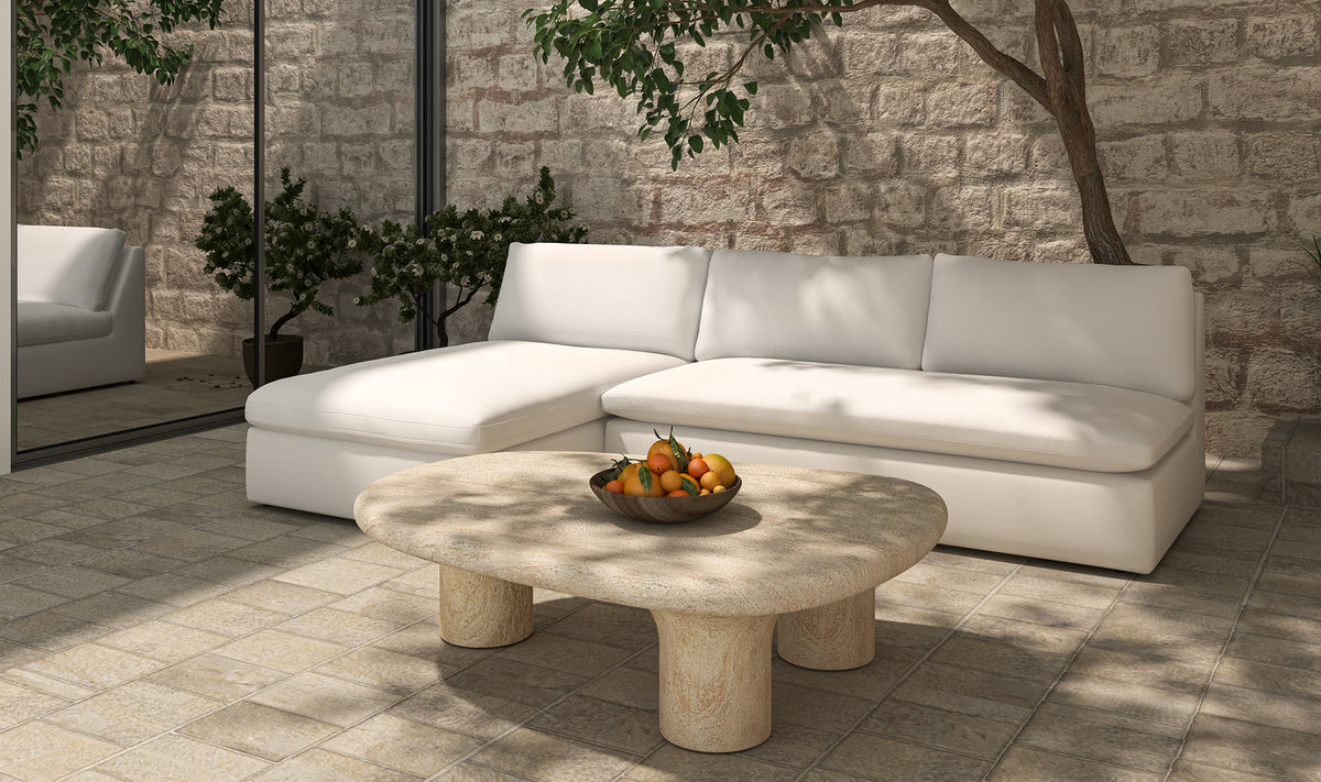 Miles White Outdoor Chaise - Ornate Home