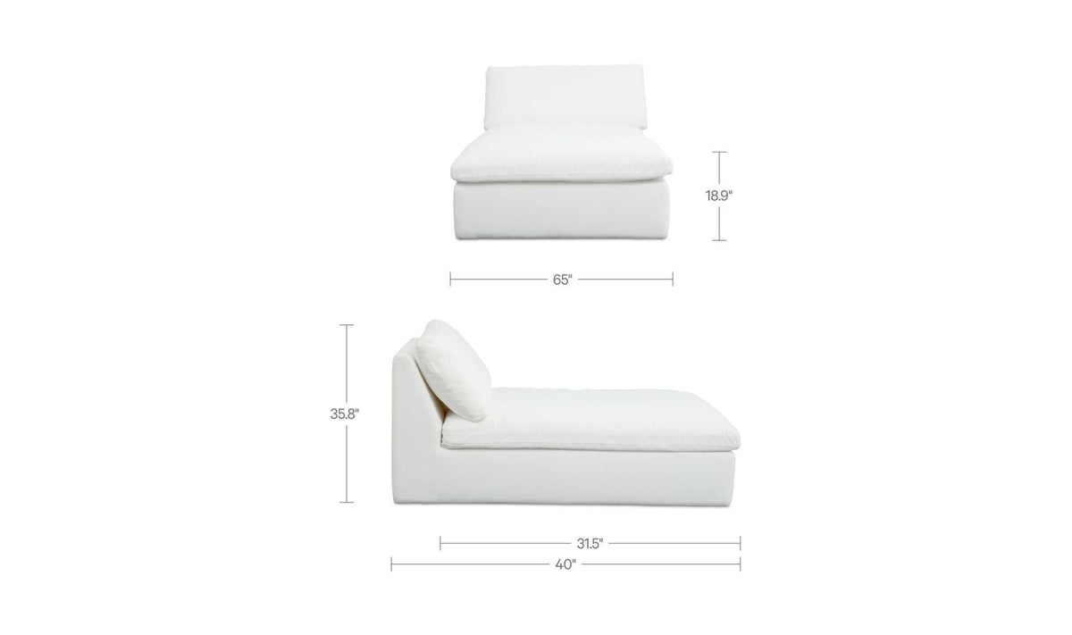 Miles White Outdoor Chaise - Ornate Home