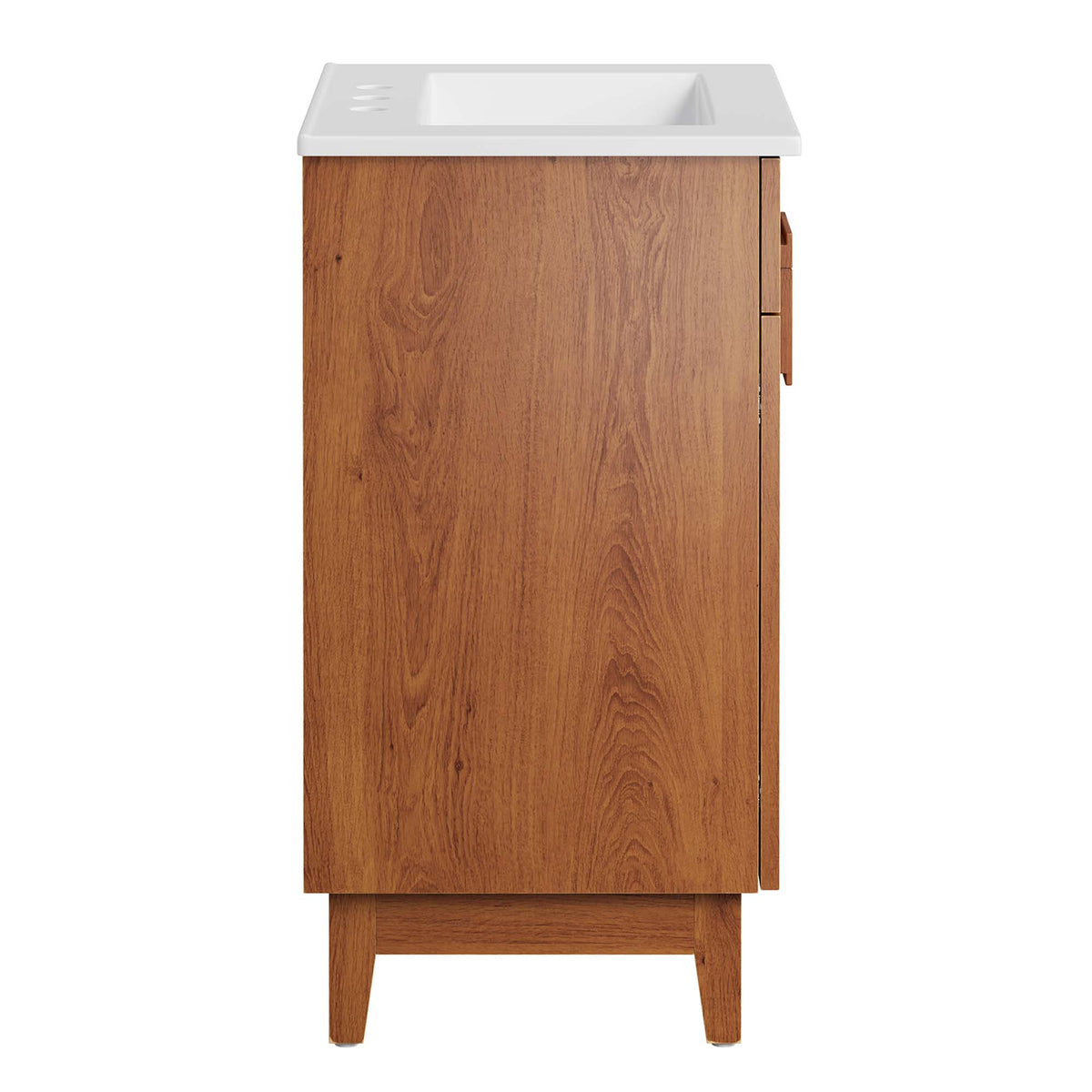 Miles White/Walnut 24" Bathroom Vanity - Ornate Home