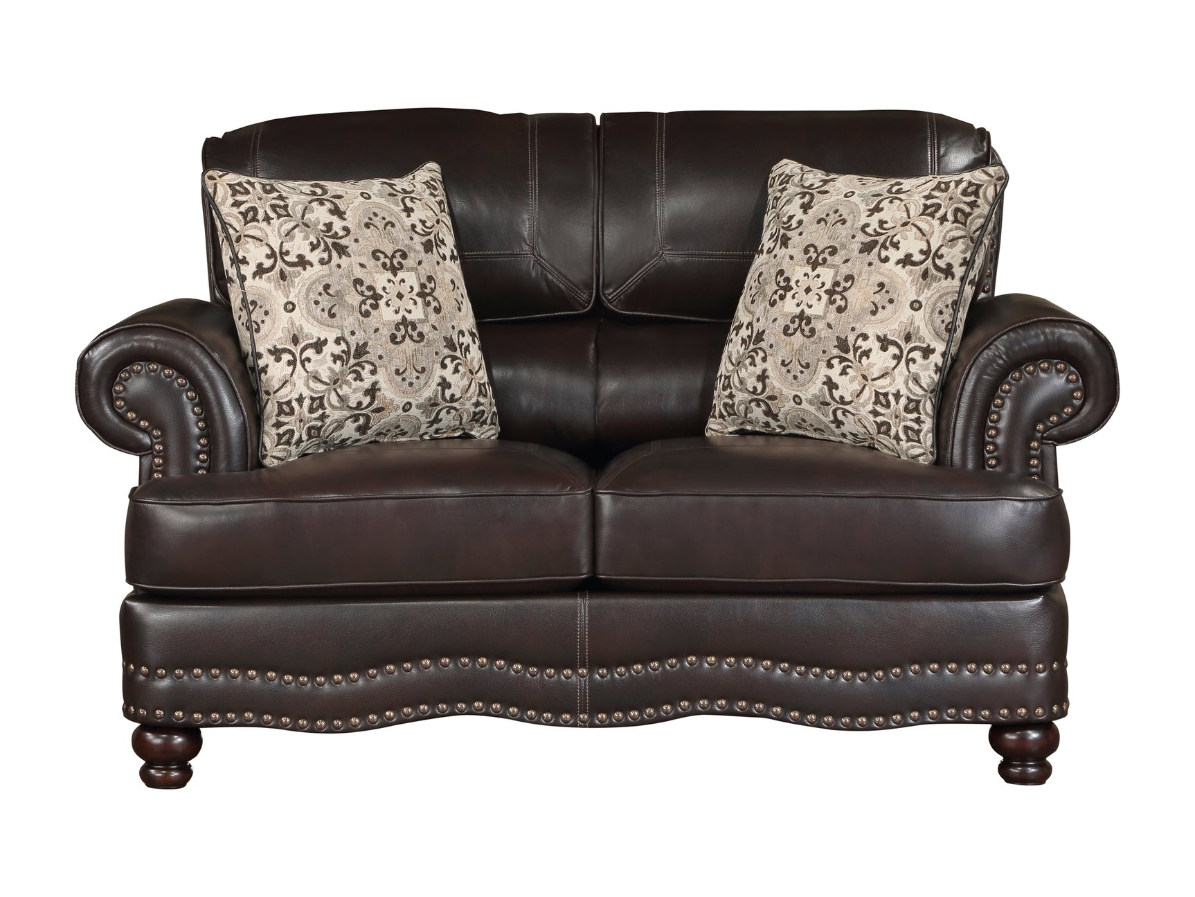 Milford Brown Loveseat - Ornate Home