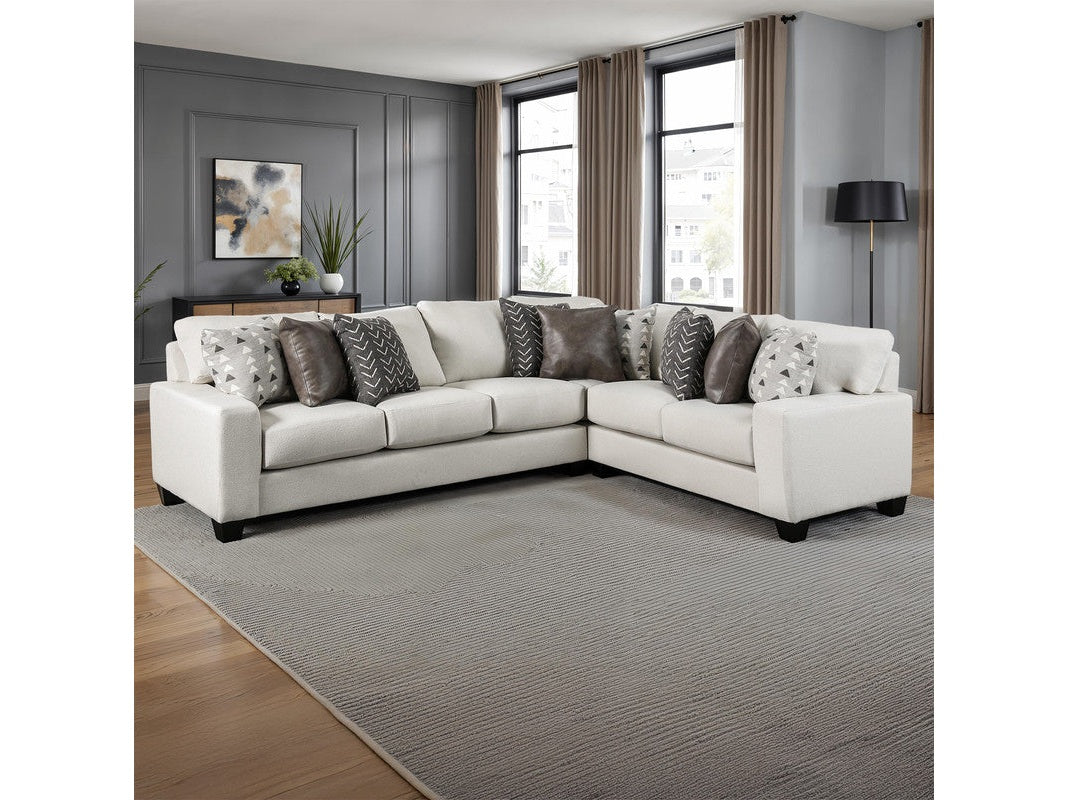 Millburn White Sectional - Ornate Home