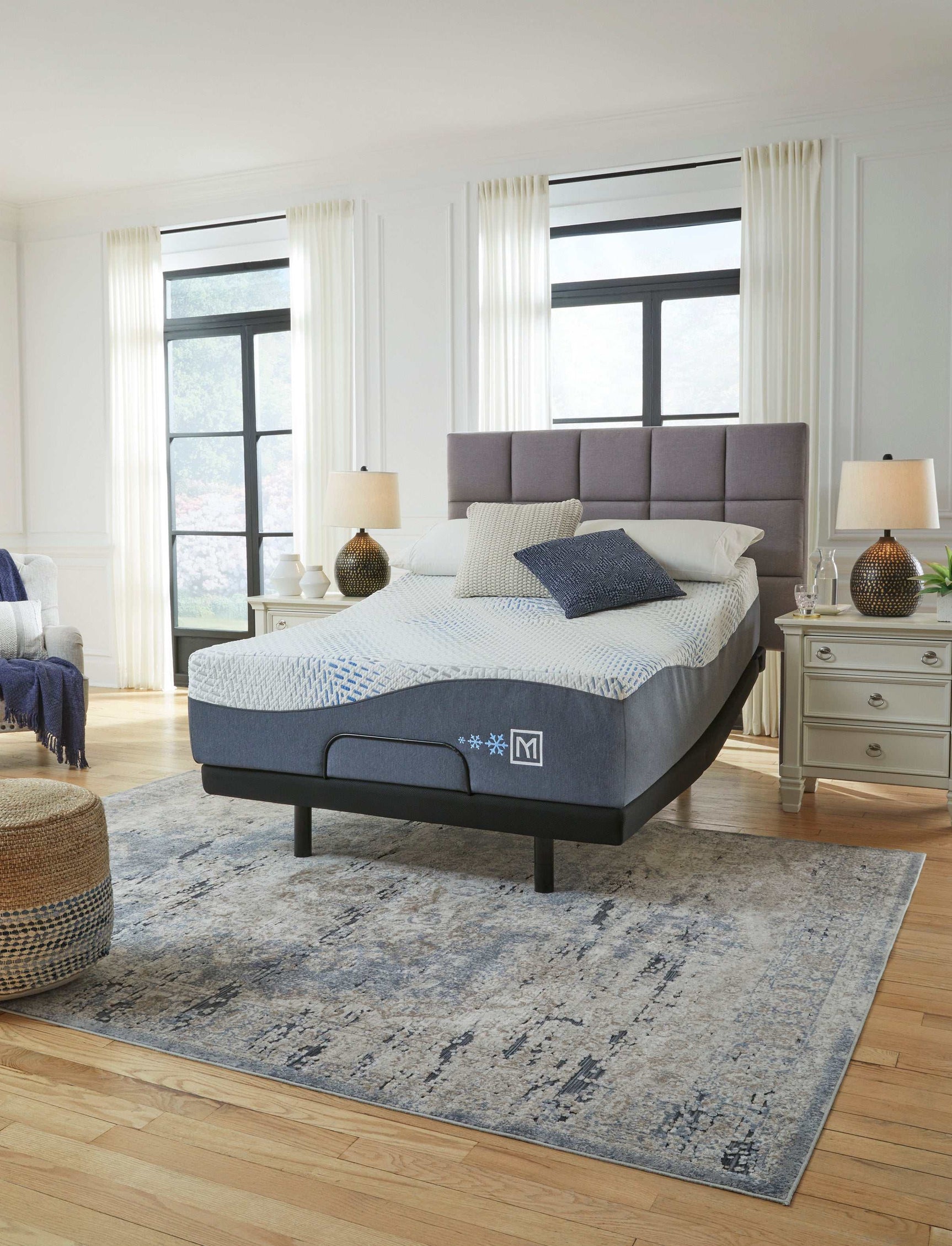 Millennium Gel Memory Foam Hybrid White Cal. King 14" Mattress / Firm - Ornate Home