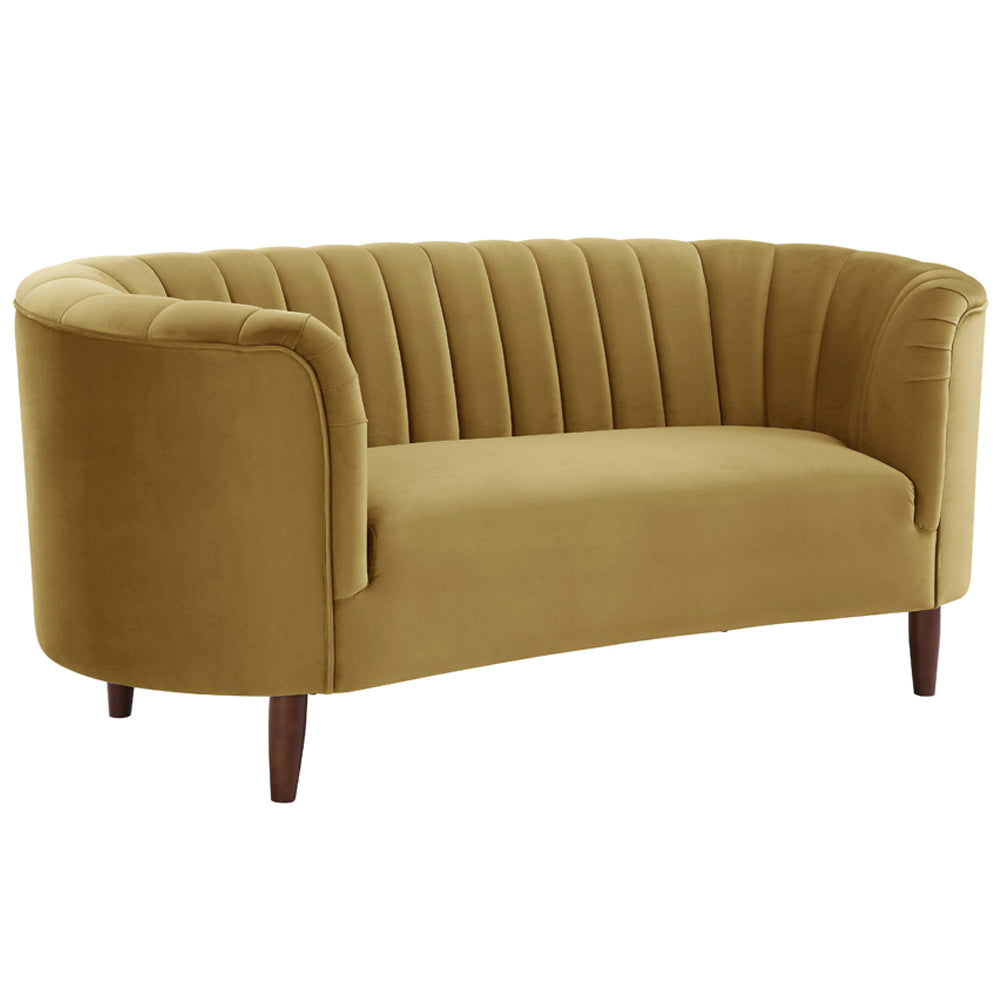 Millephri Yellow Loveseat - Ornate Home