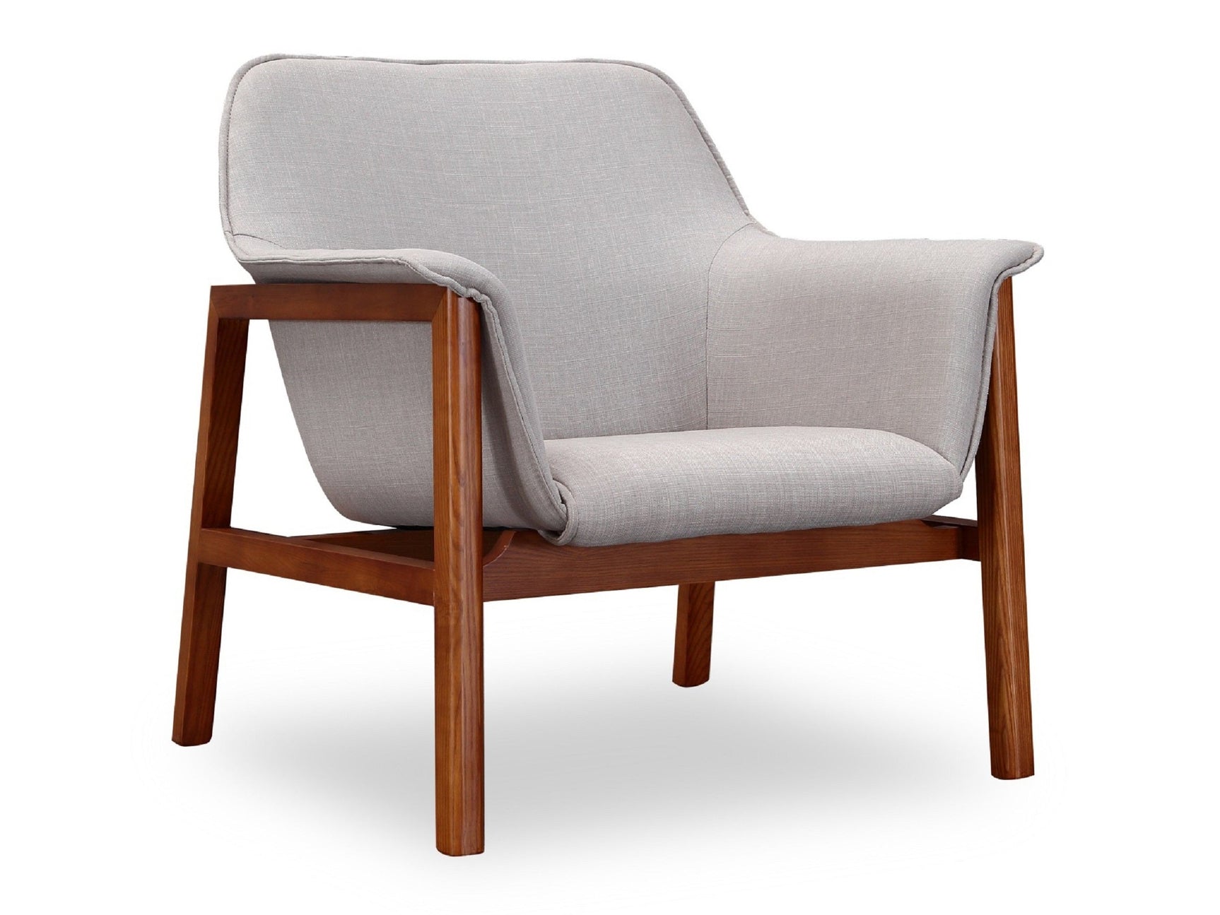 Miller Accent Chair in Grey and Walnut - Ornate Home