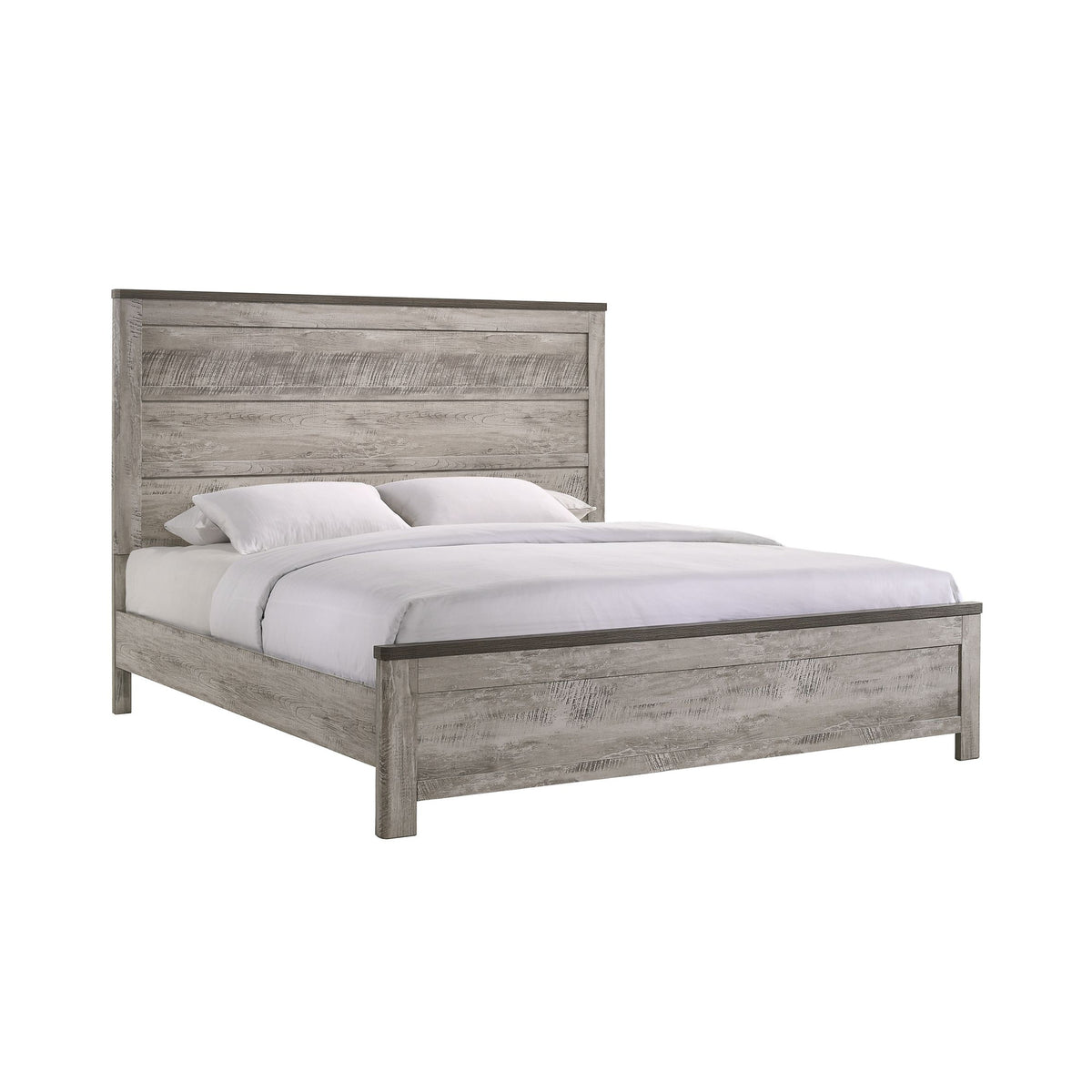 Millers Cove Grey 4-Piece King Bedroom Set with 2 Nightstands & Chest - Ornate Home