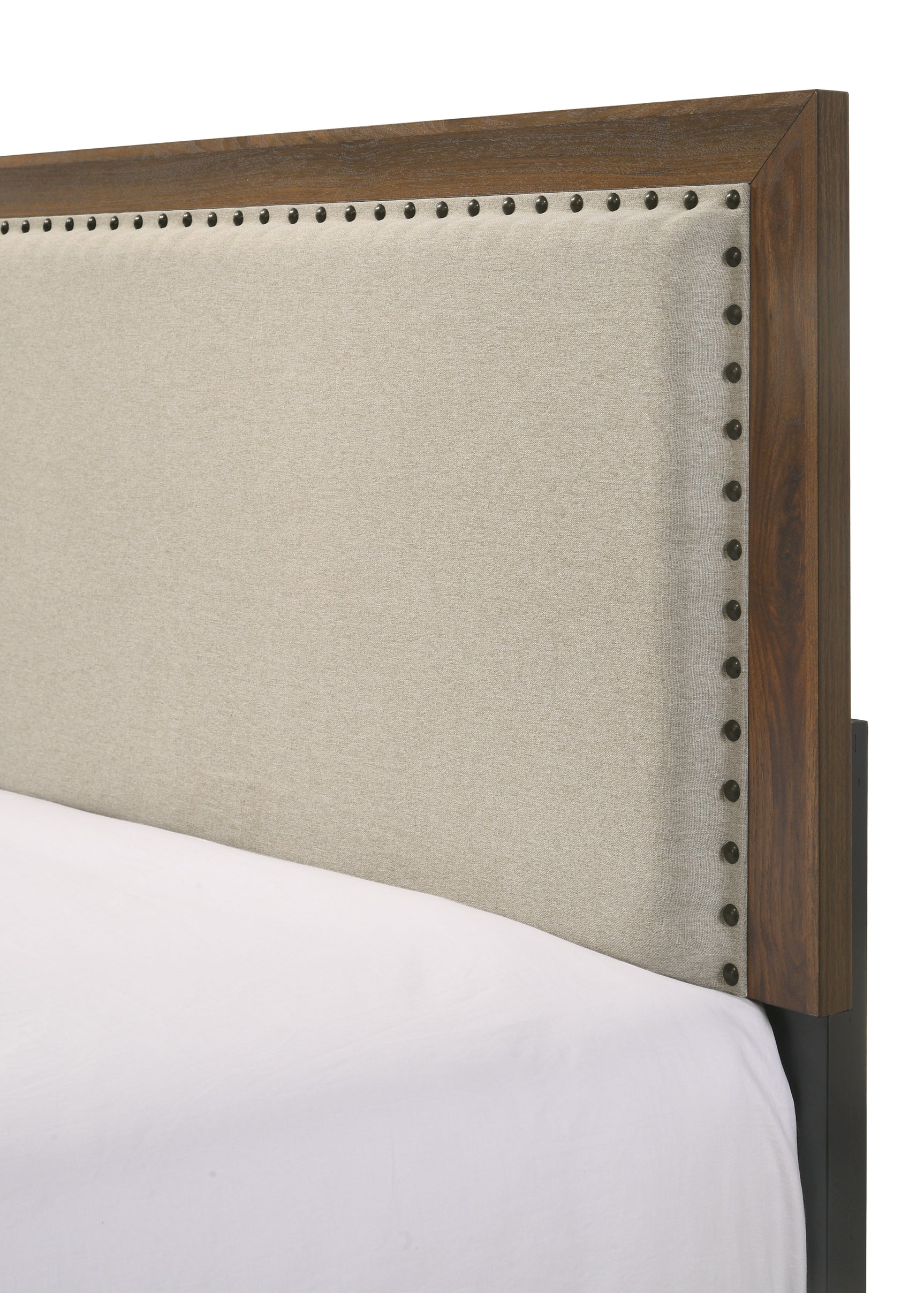 Millie Cherry Brown Queen Upholstered Bed - Ornate Home